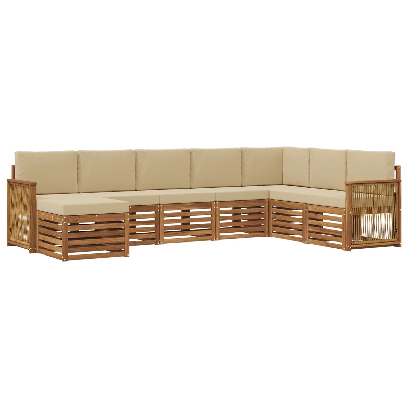 vidaXL Sofa-Sets 8 pcs Naturel Massief Acaciahout