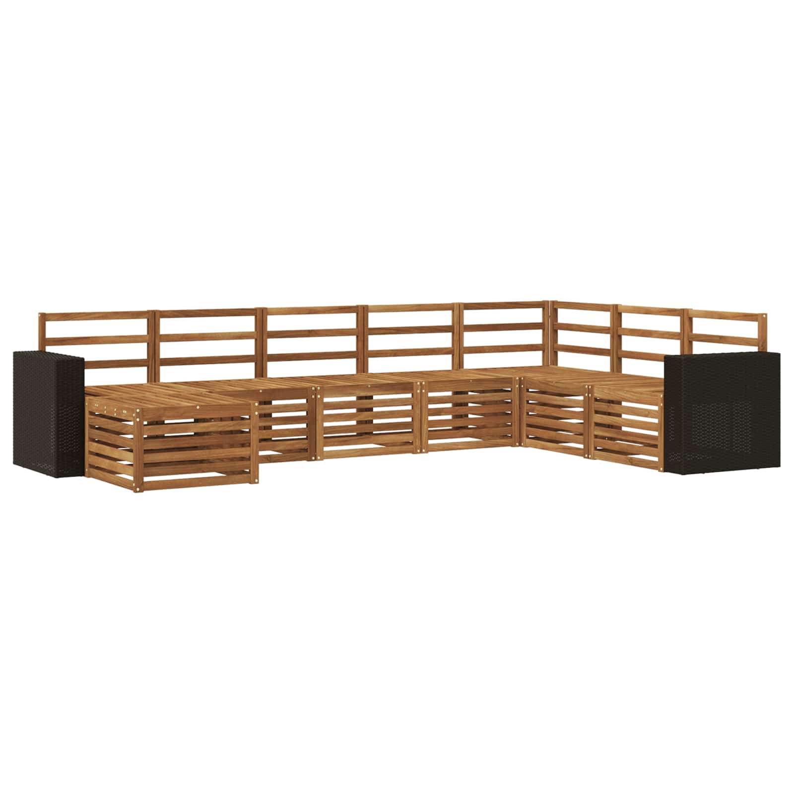 vidaXL Sofa-Sets 8 pcs Naturel Massief Acaciahout