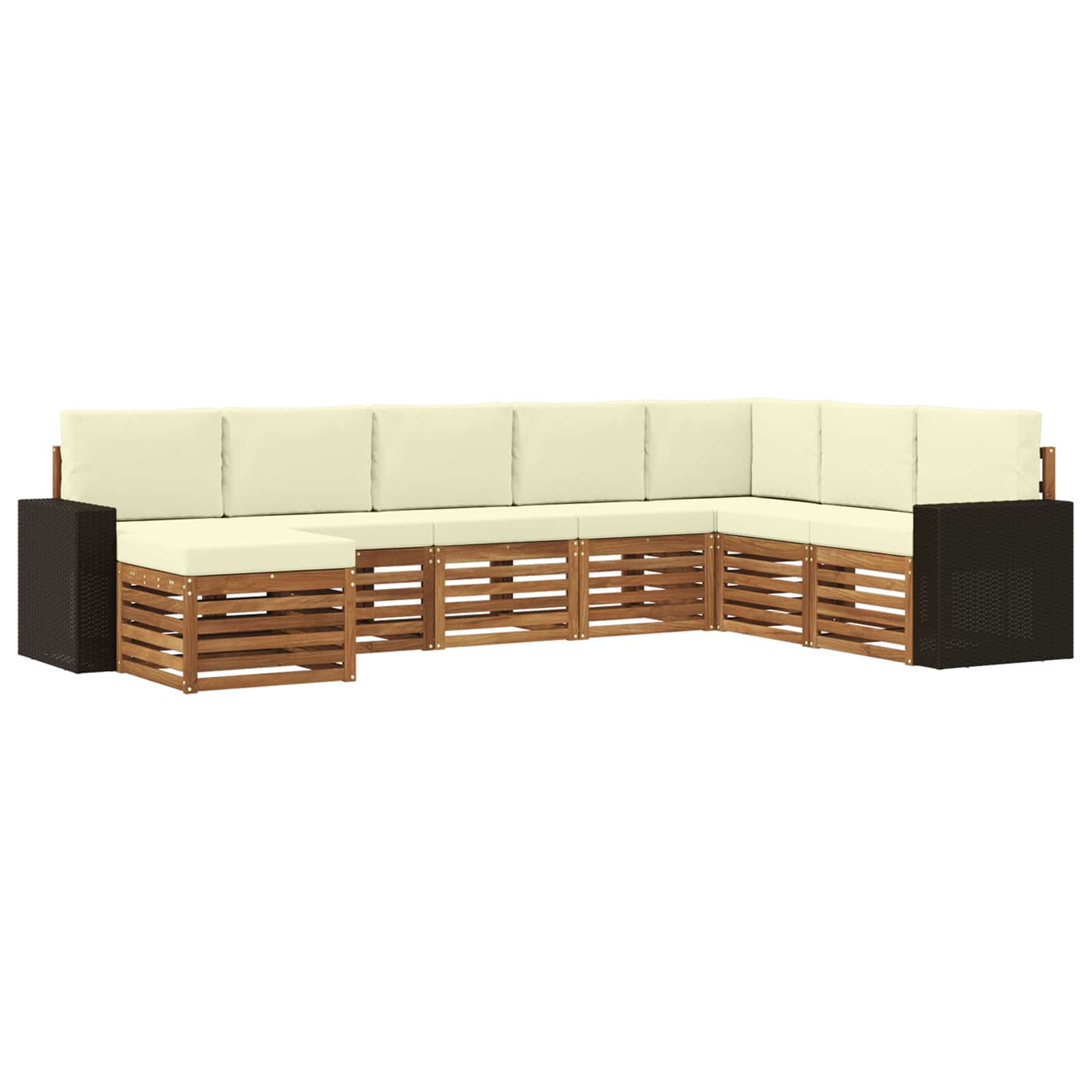 vidaXL Sofa-Sets 8 pcs Naturel Massief Acaciahout
