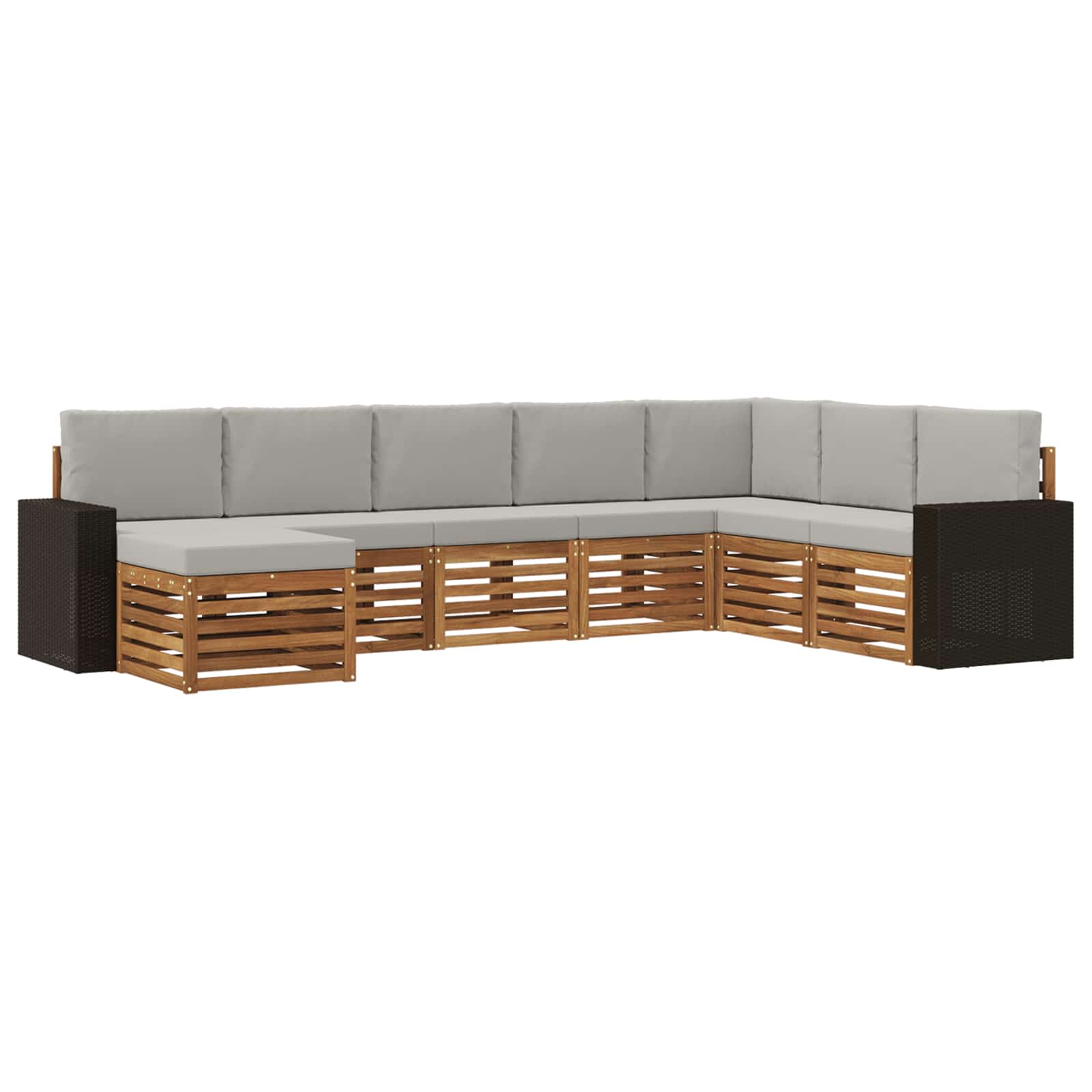 vidaXL Sofa-Sets 8 pcs Naturel Massief Acaciahout