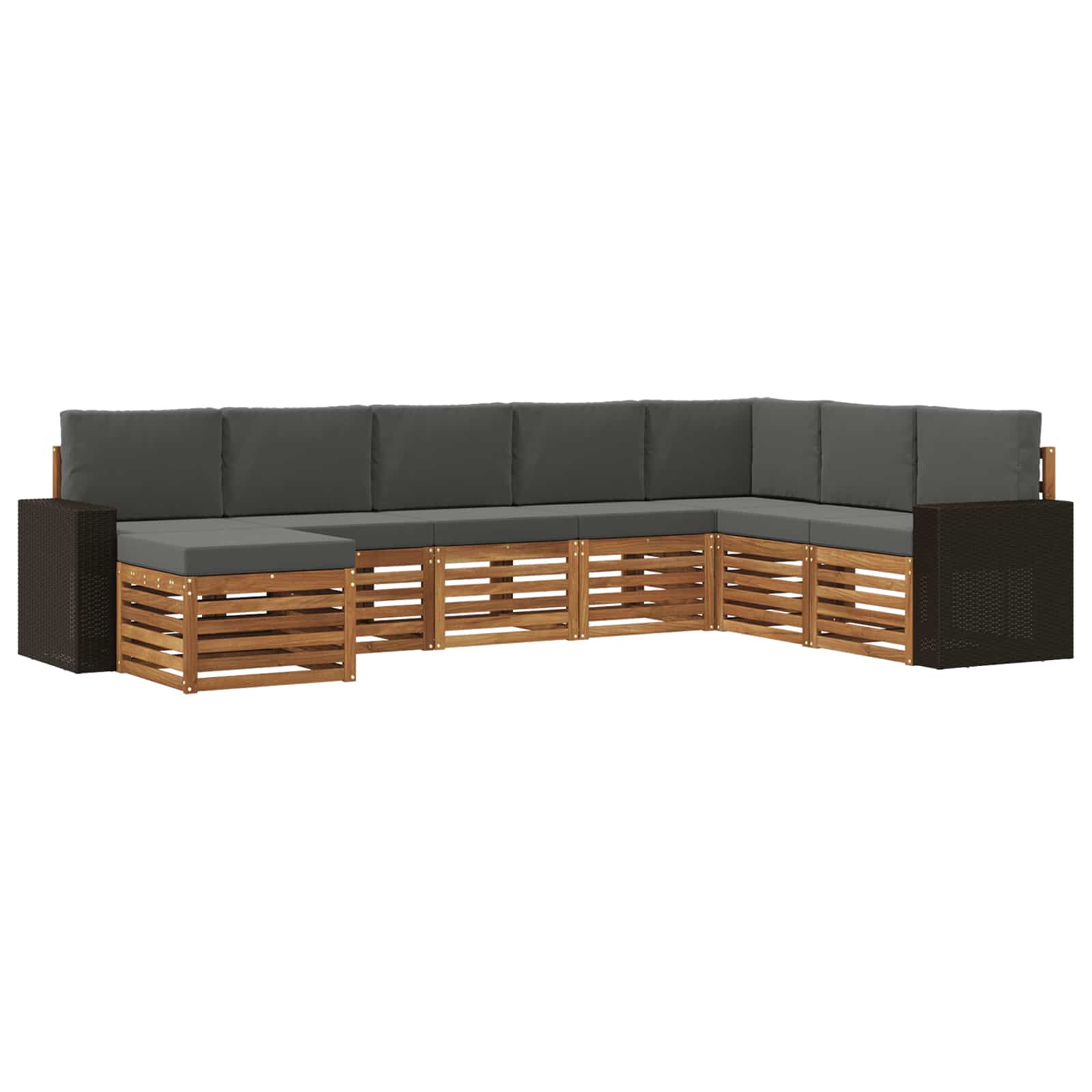 vidaXL Sofa-Sets 8 pcs Naturel Massief Acaciahout