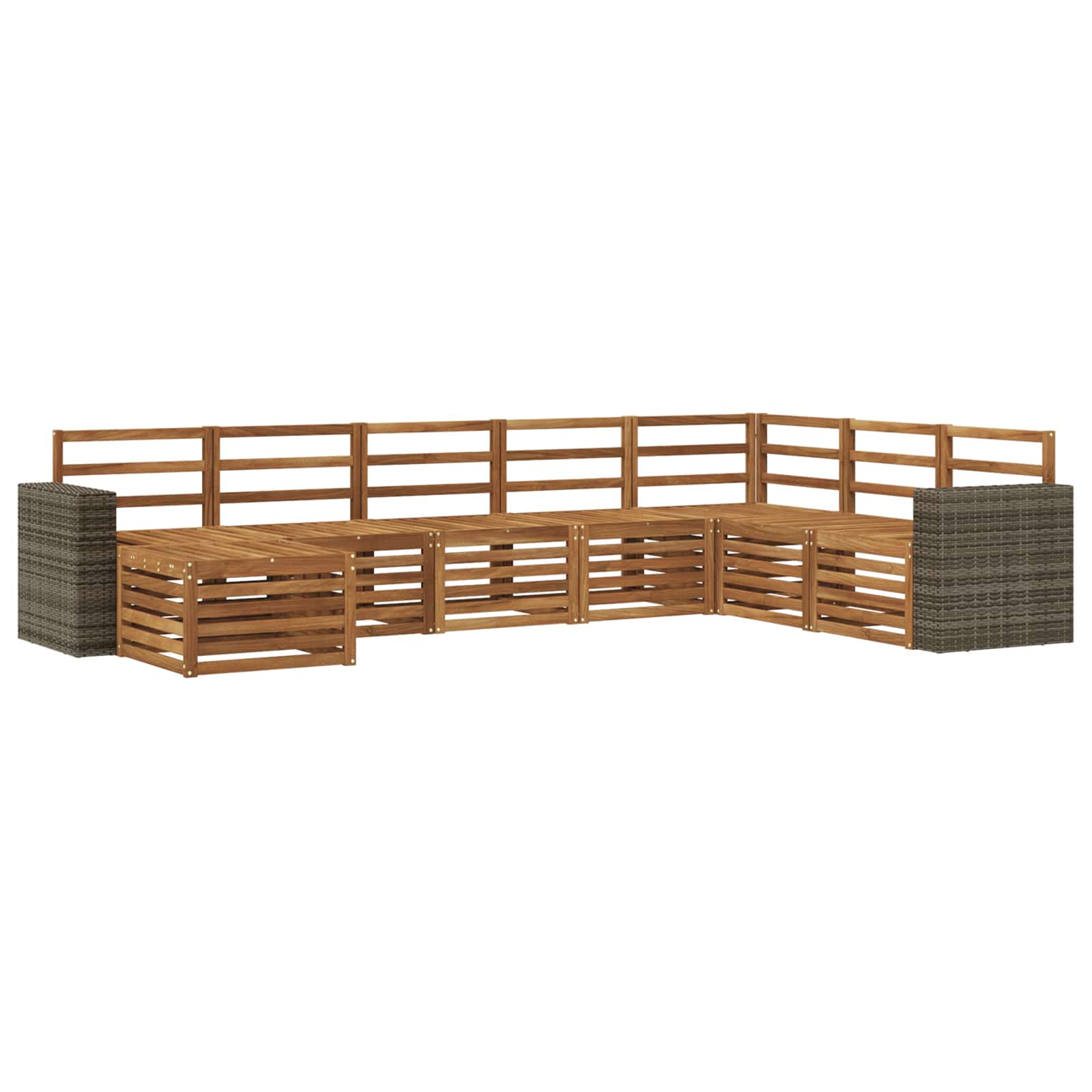 vidaXL Sofa-Sets 8 pcs Naturel Massief Acaciahout