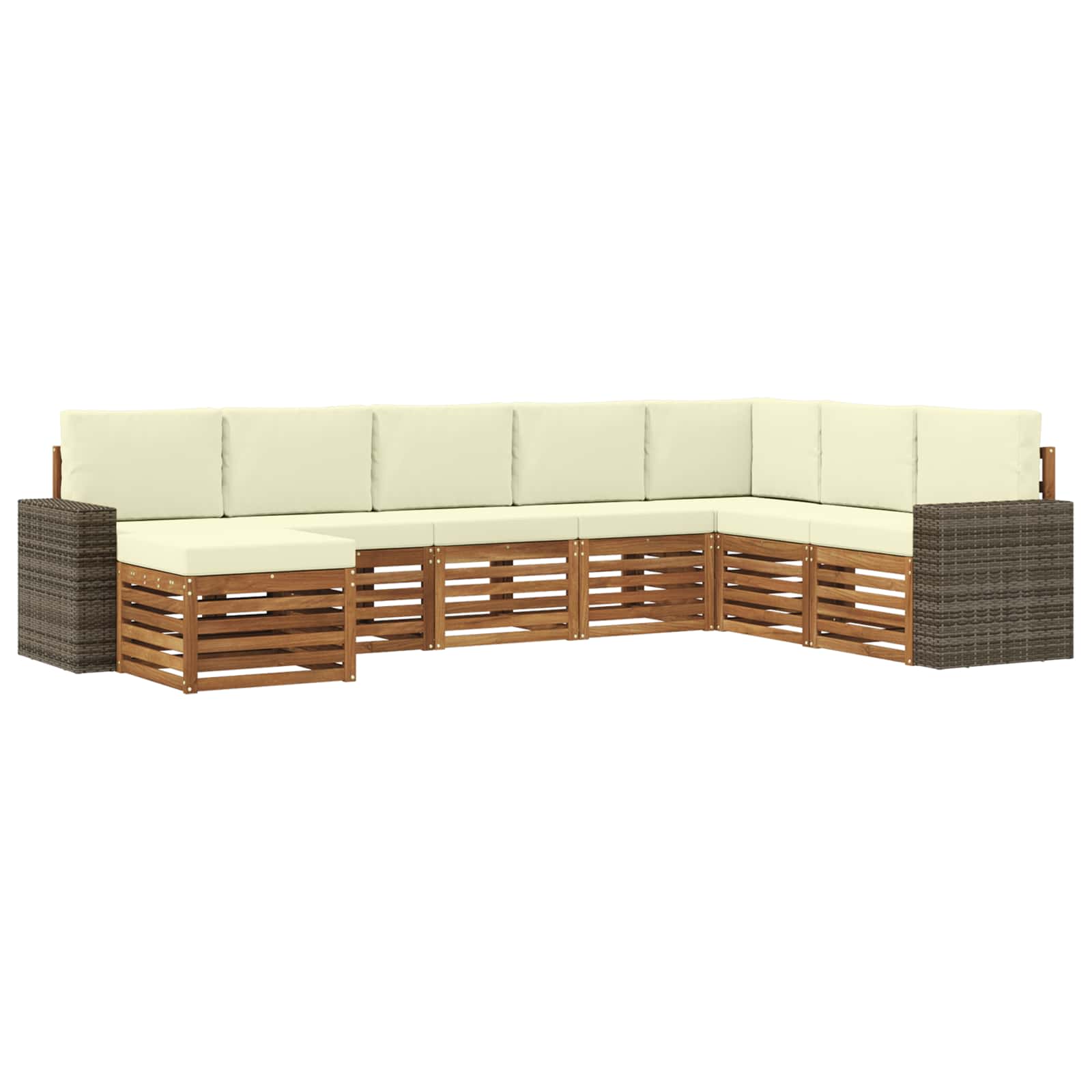 vidaXL Sofa-Sets 8 pcs Naturel Massief Acaciahout