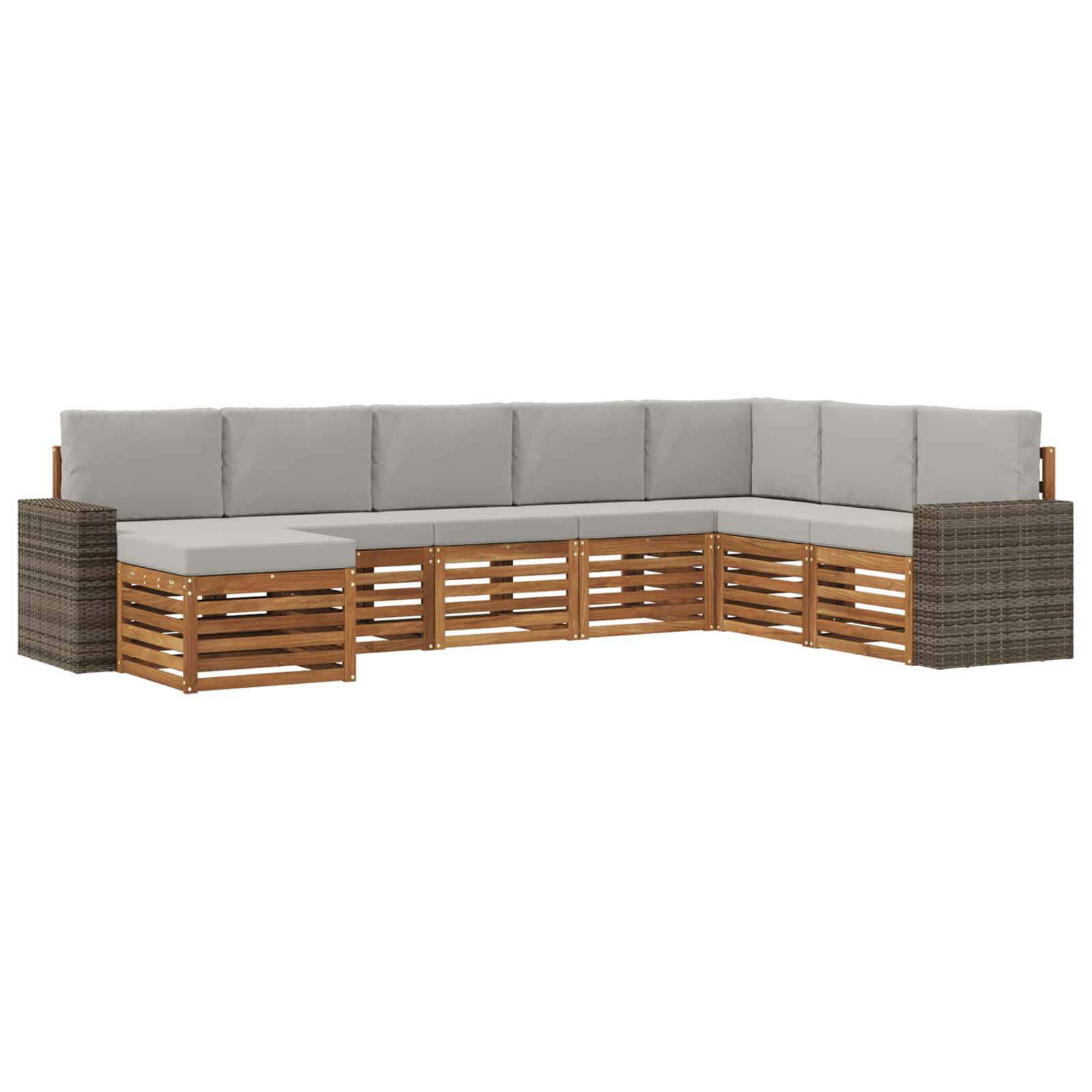 vidaXL Sofa-Sets 8 pcs Naturel Massief Acaciahout