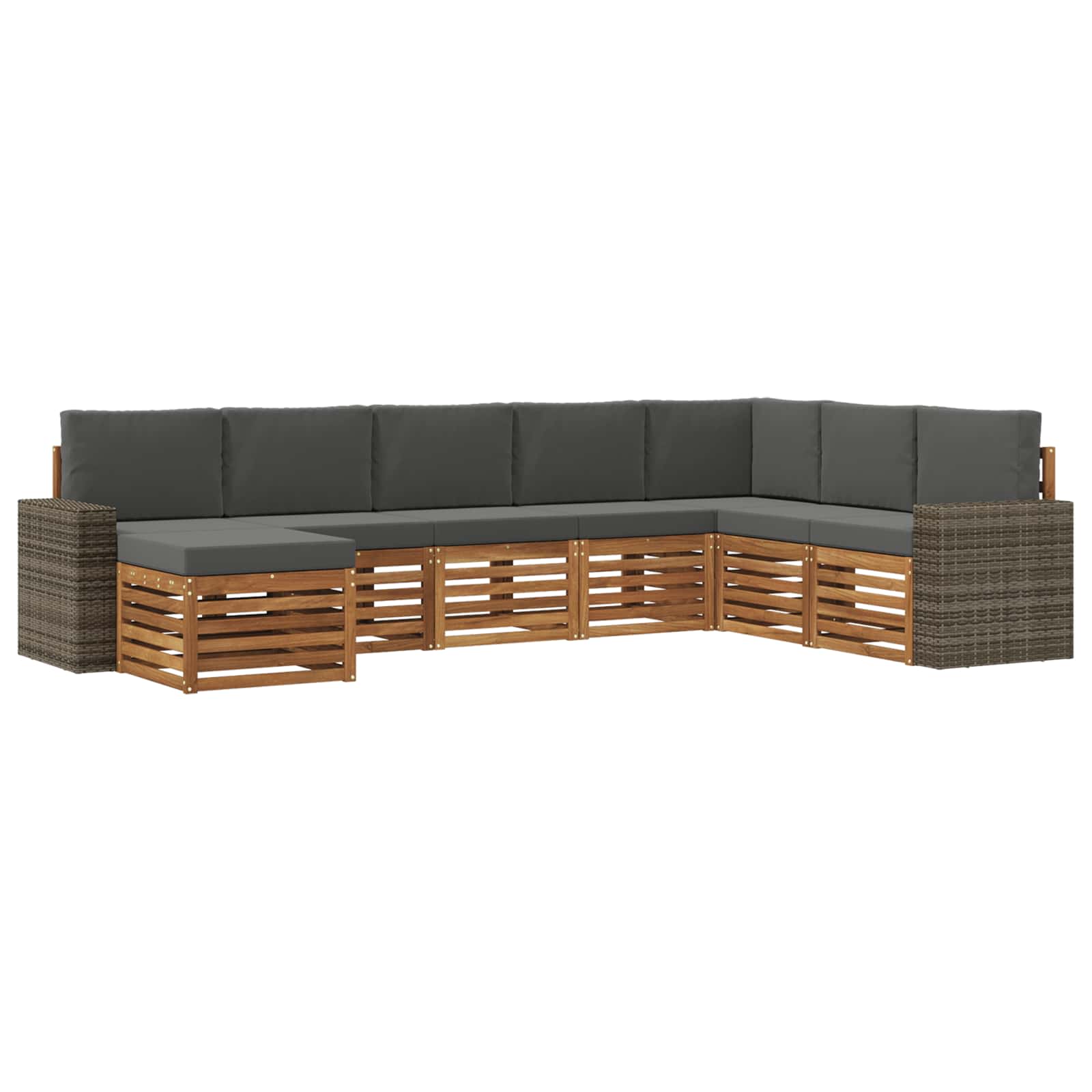 vidaXL Sofa-Sets 8 pcs Naturel Massief Acaciahout