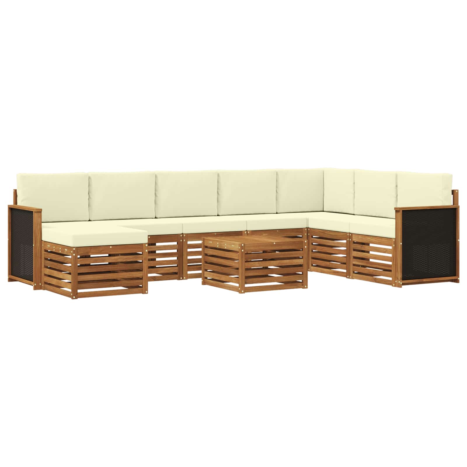 vidaXL Sofa-Sets Naturel Massief Acaciahout