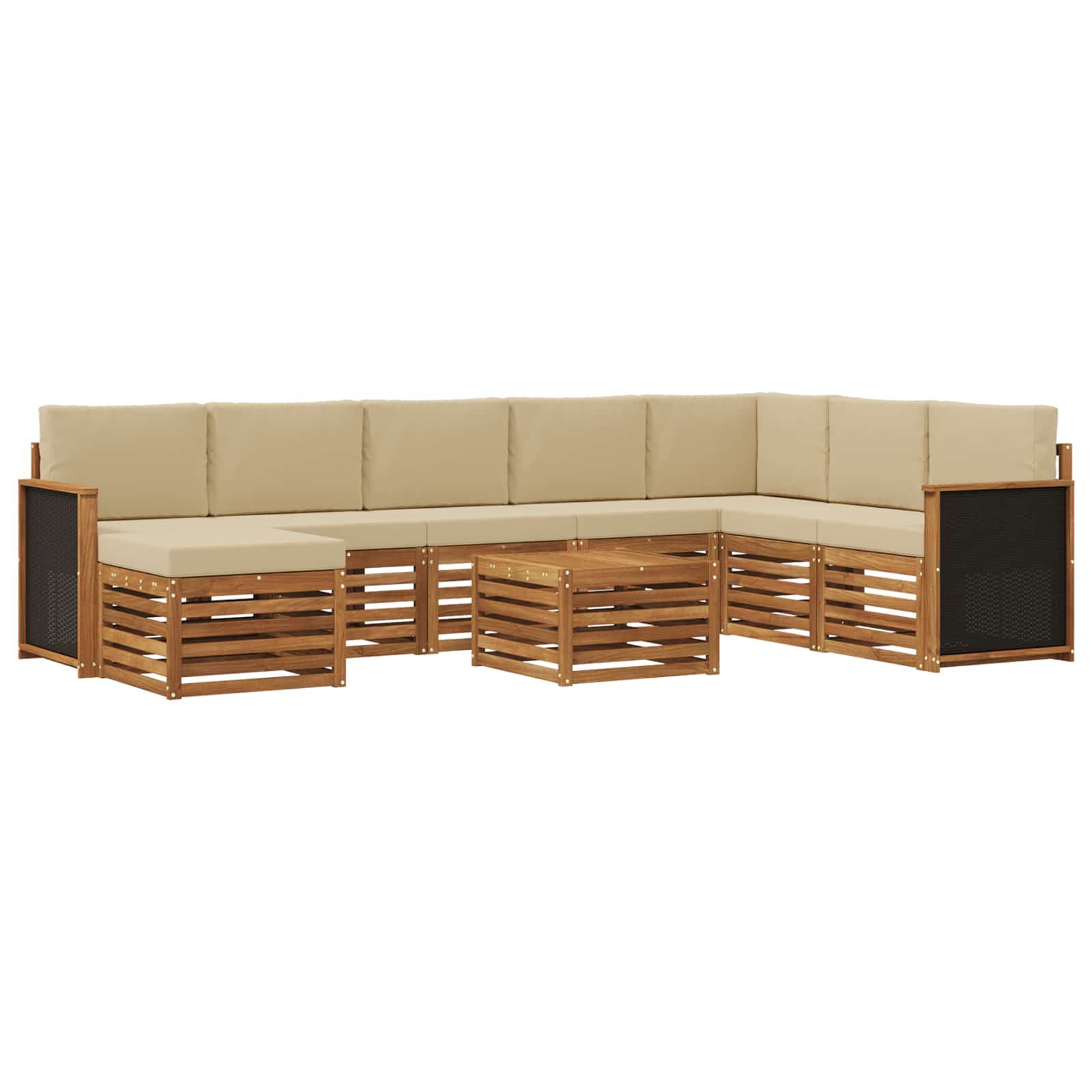 vidaXL Sofa-Sets Naturel Massief Acaciahout