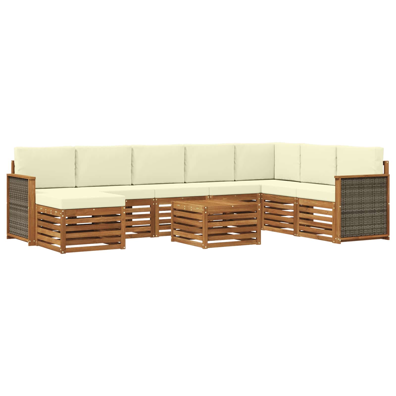vidaXL Sofa-Sets Naturel Massief Acaciahout