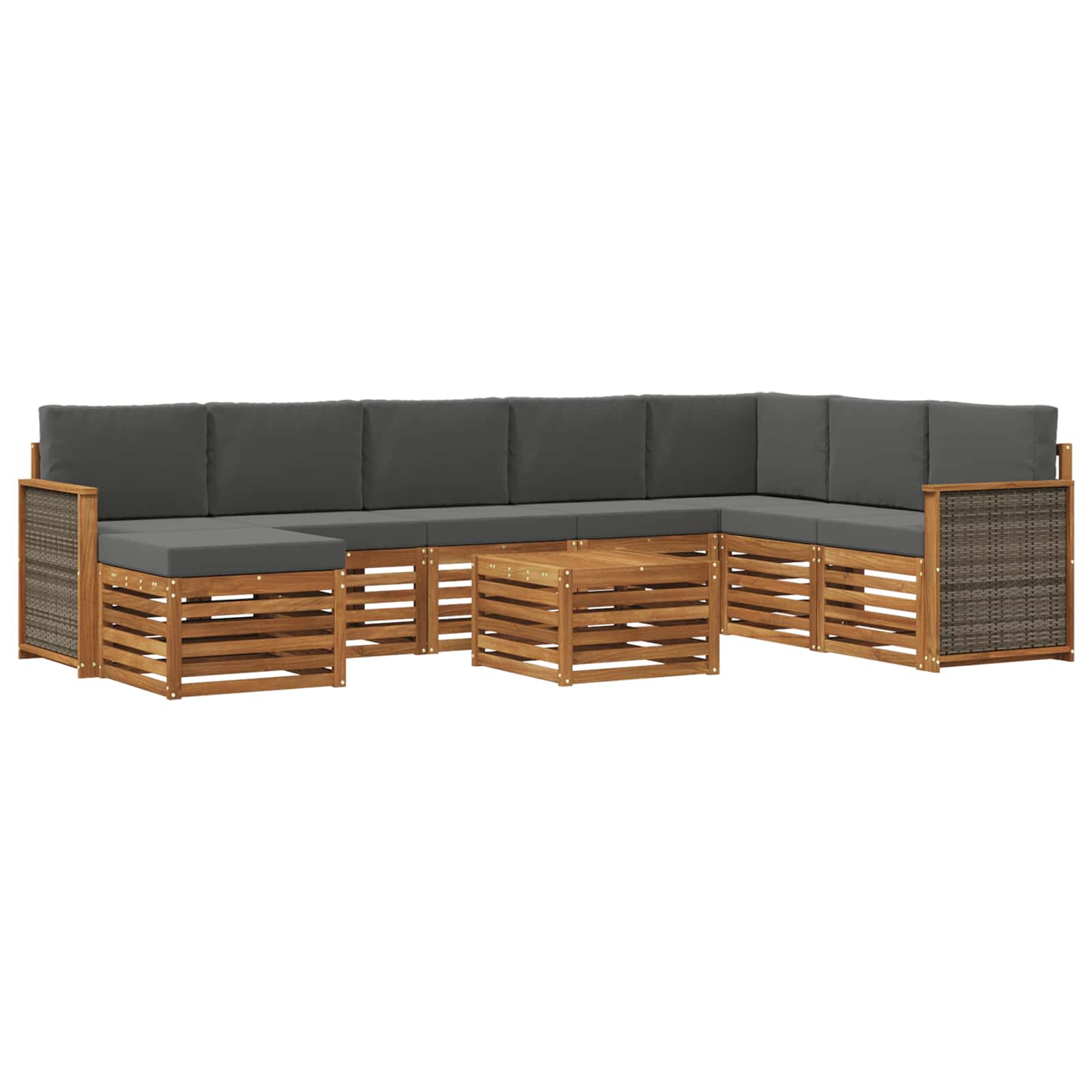 vidaXL Sofa-Sets Naturel Massief Acaciahout