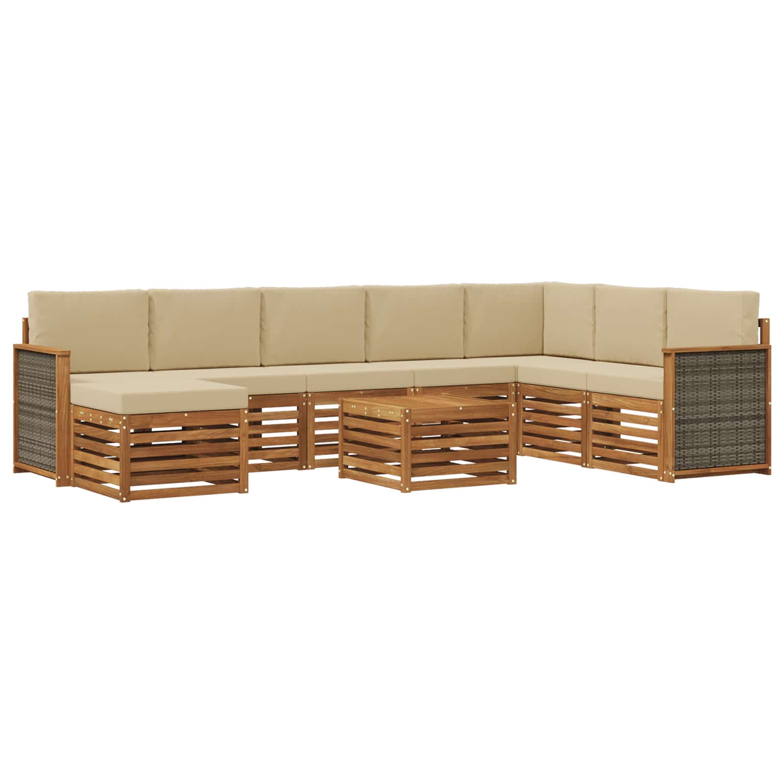 vidaXL Sofa-Sets Naturel Massief Acaciahout