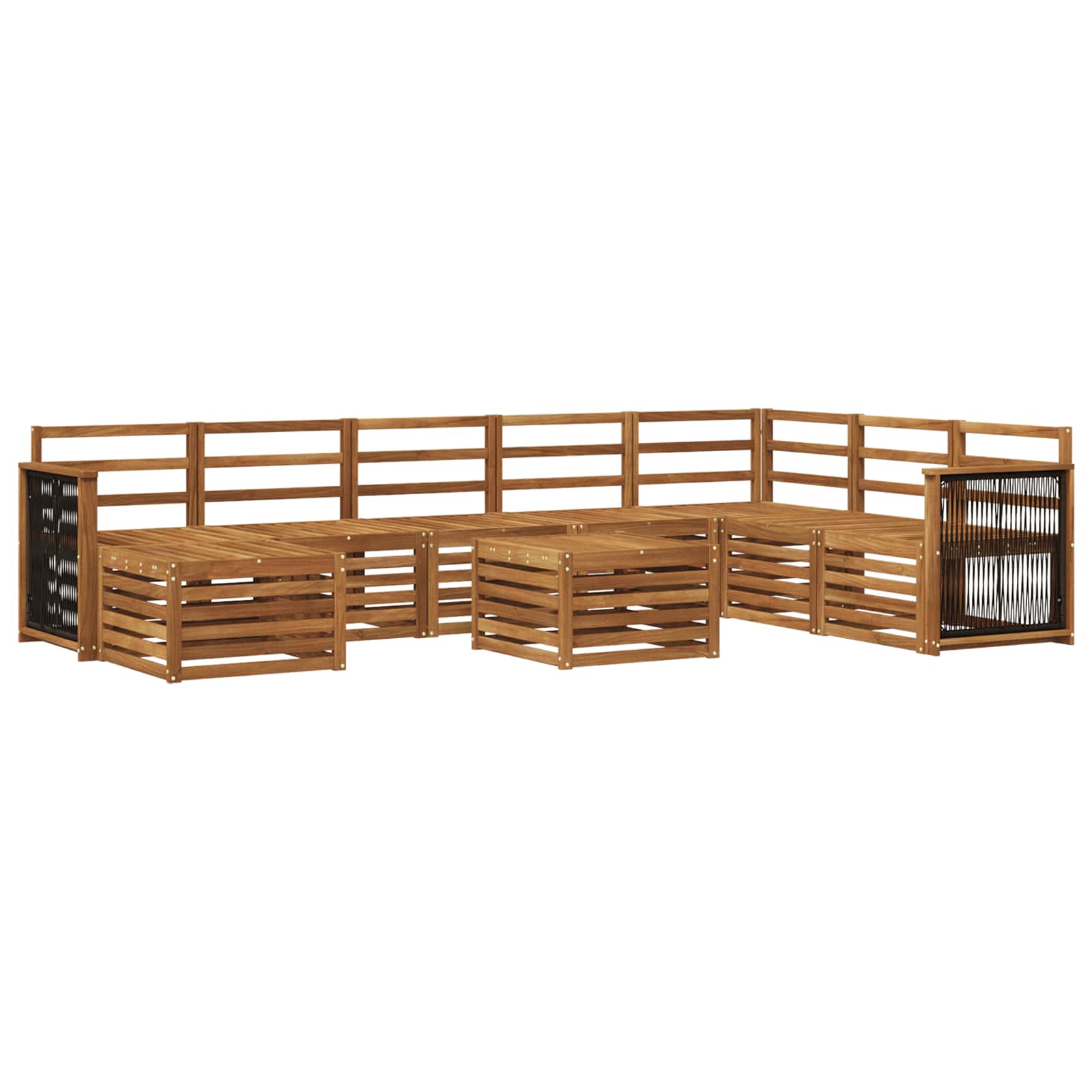 vidaXL Sofa-Sets Naturel Massief Acaciahout