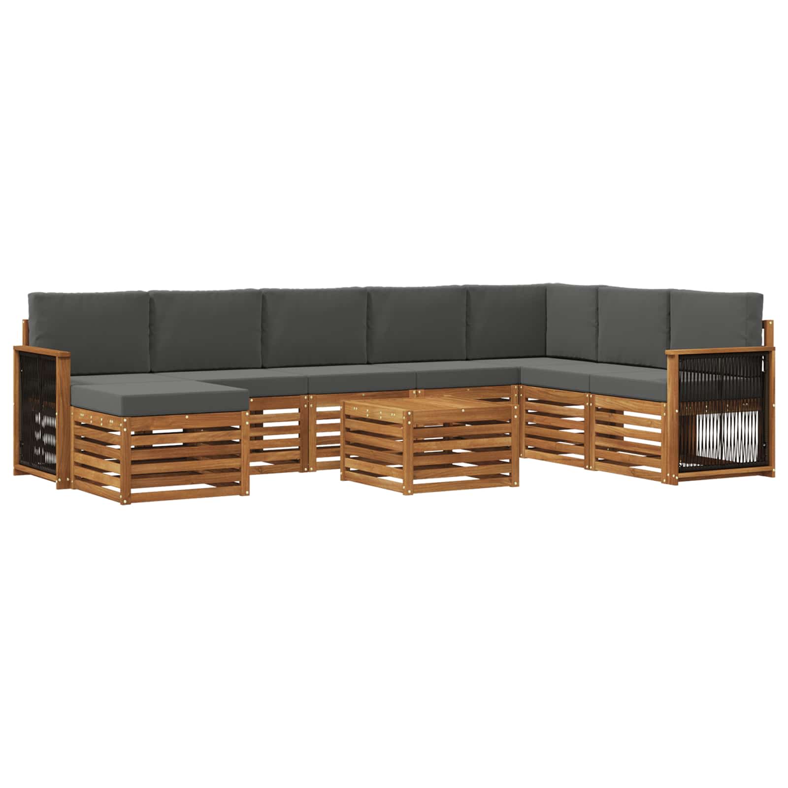 vidaXL Sofa-Sets Naturel Massief Acaciahout