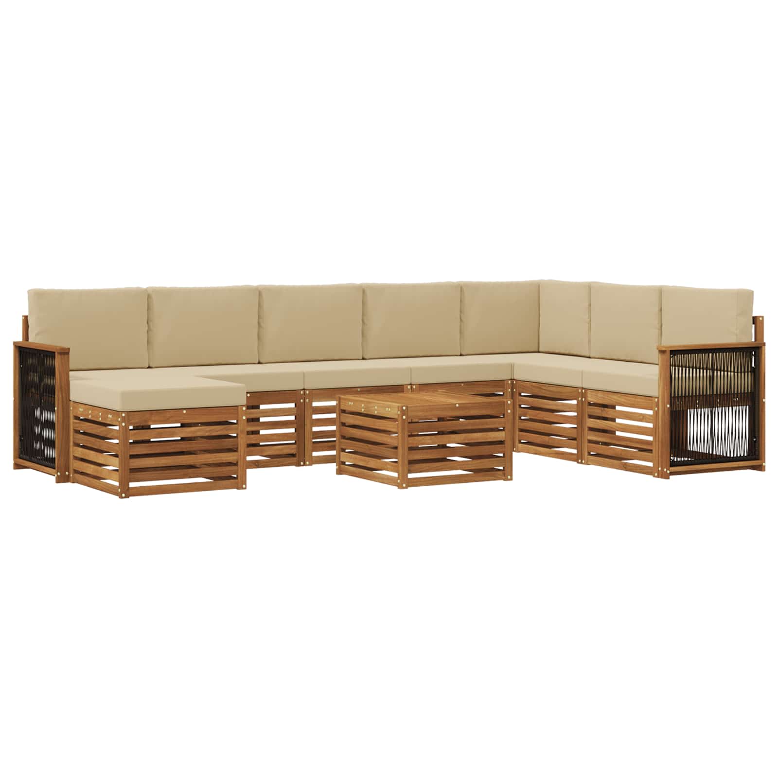 vidaXL Sofa-Sets Naturel Massief Acaciahout