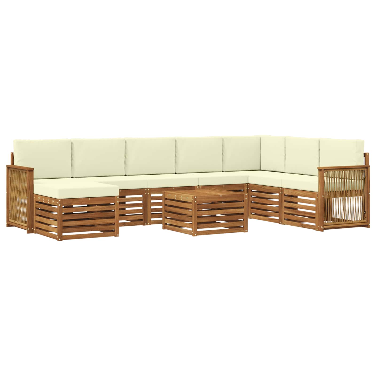 vidaXL Sofa-Sets Naturel Massief Acaciahout