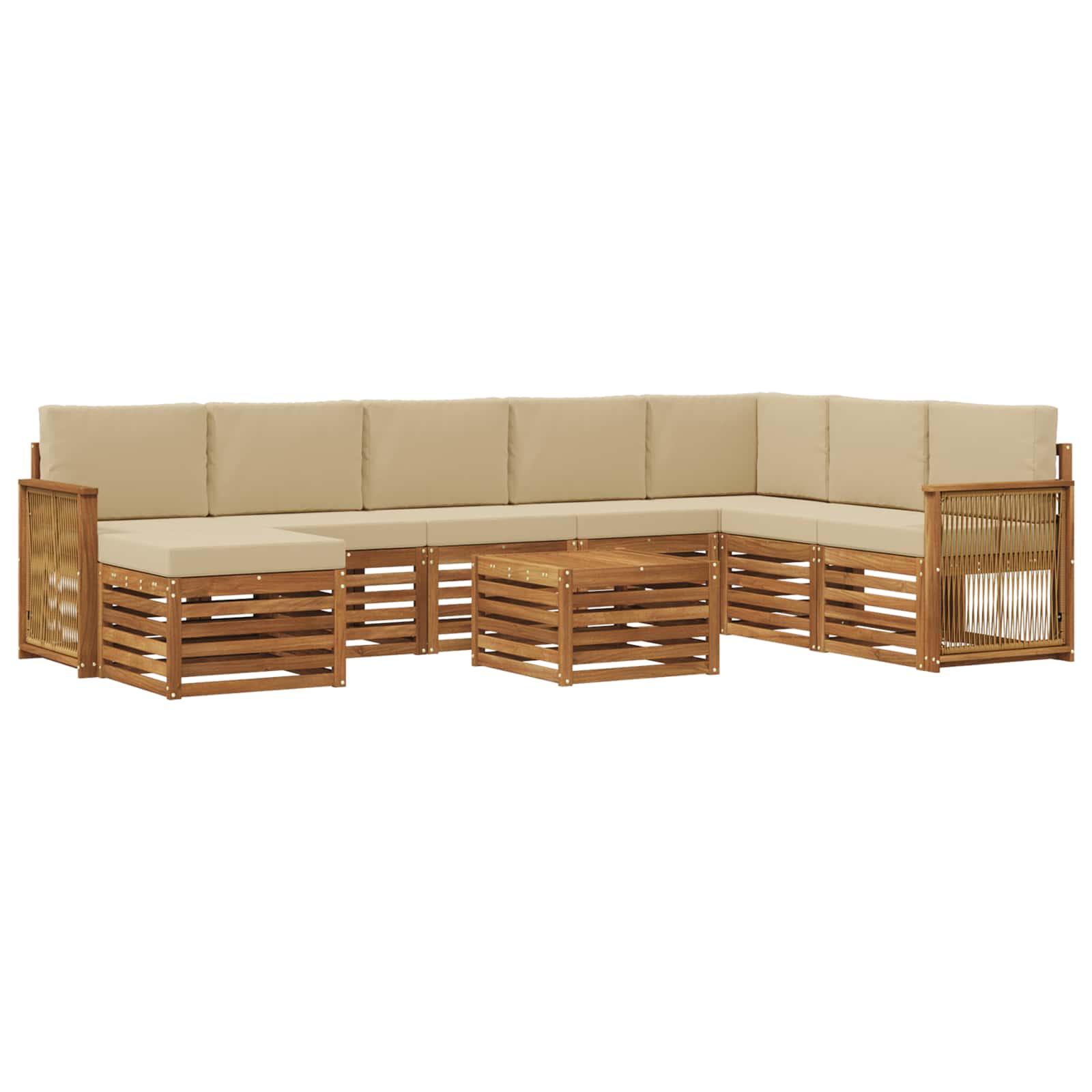 vidaXL Sofa-Sets Naturel Massief Acaciahout