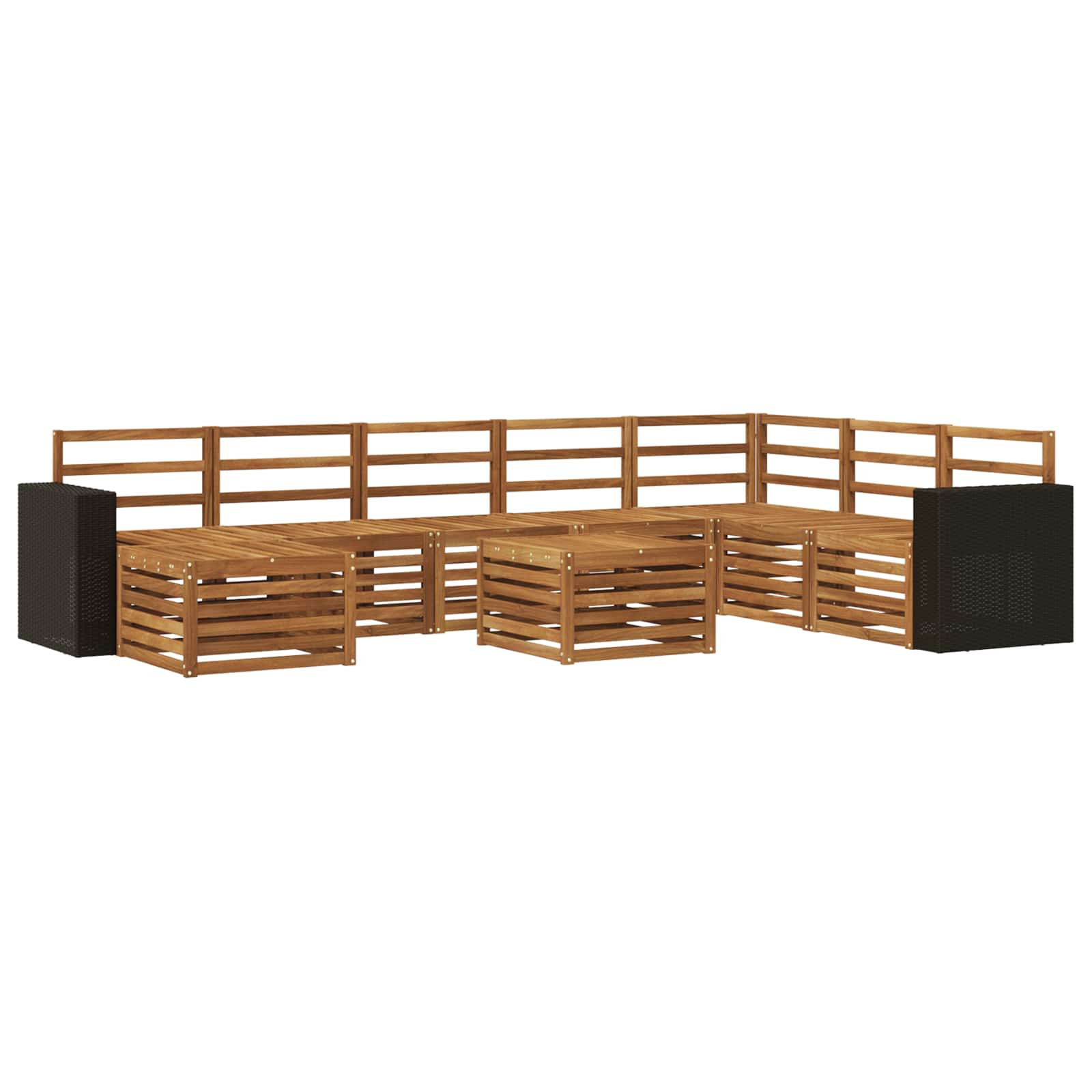 vidaXL Sofa-Sets Naturel Massief Acaciahout
