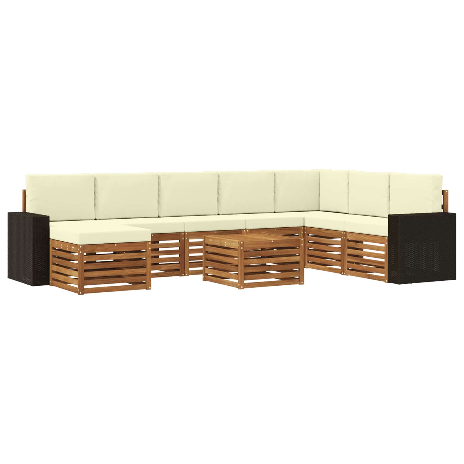 vidaXL Sofa-Sets Naturel Massief Acaciahout