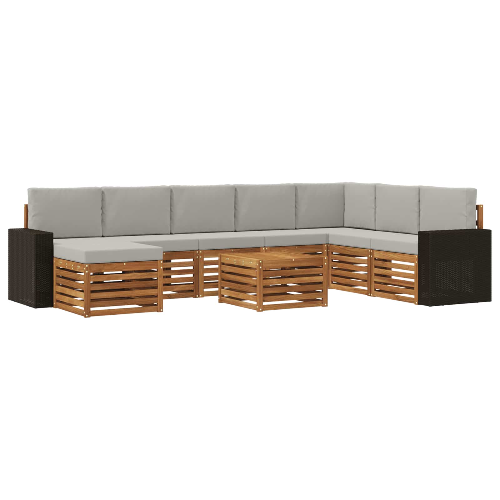 vidaXL Sofa-Sets Naturel Massief Acaciahout