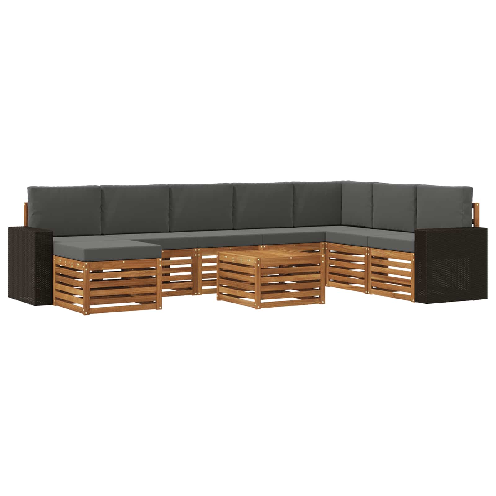 vidaXL Sofa-Sets Naturel Massief Acaciahout