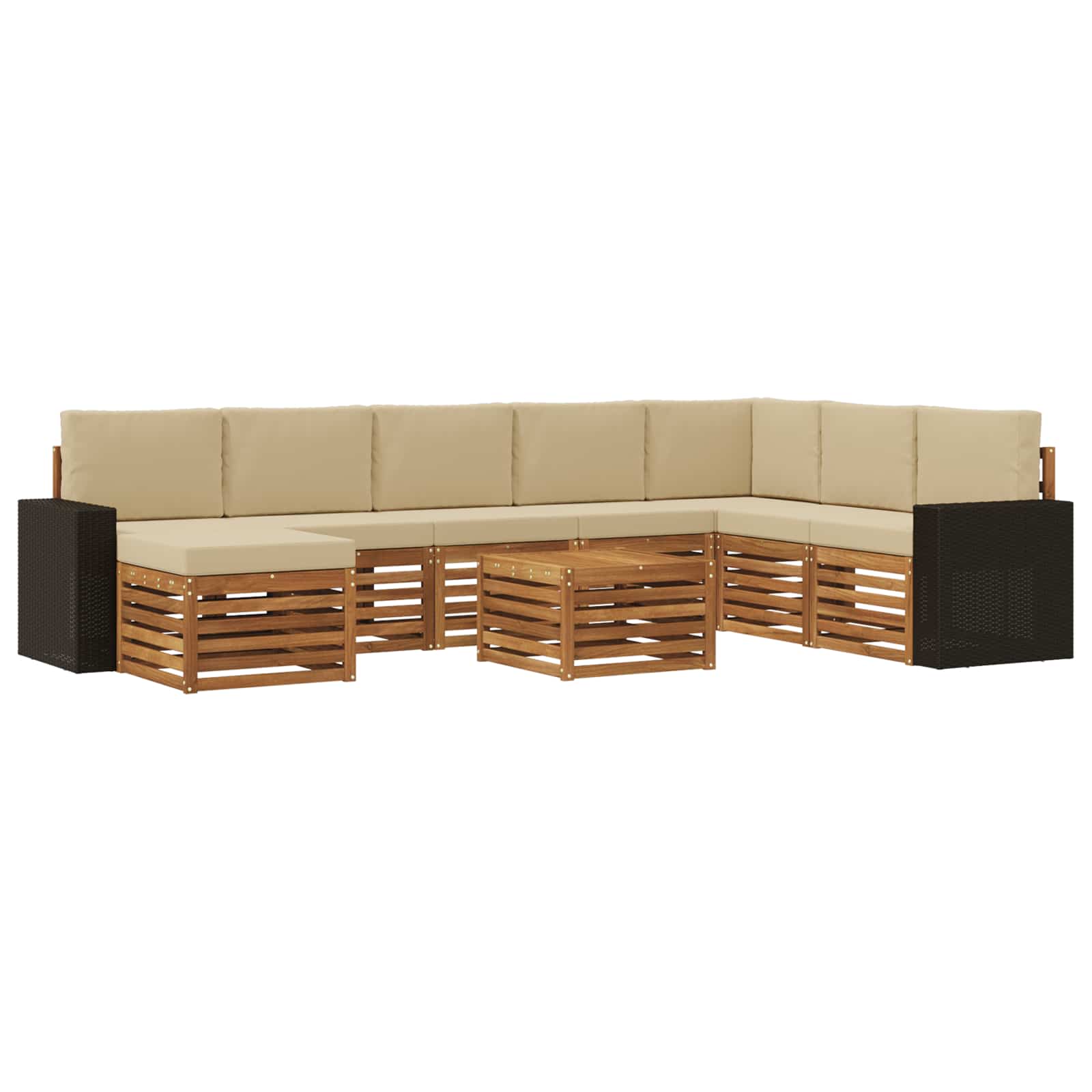 vidaXL Sofa-Sets Naturel Massief Acaciahout