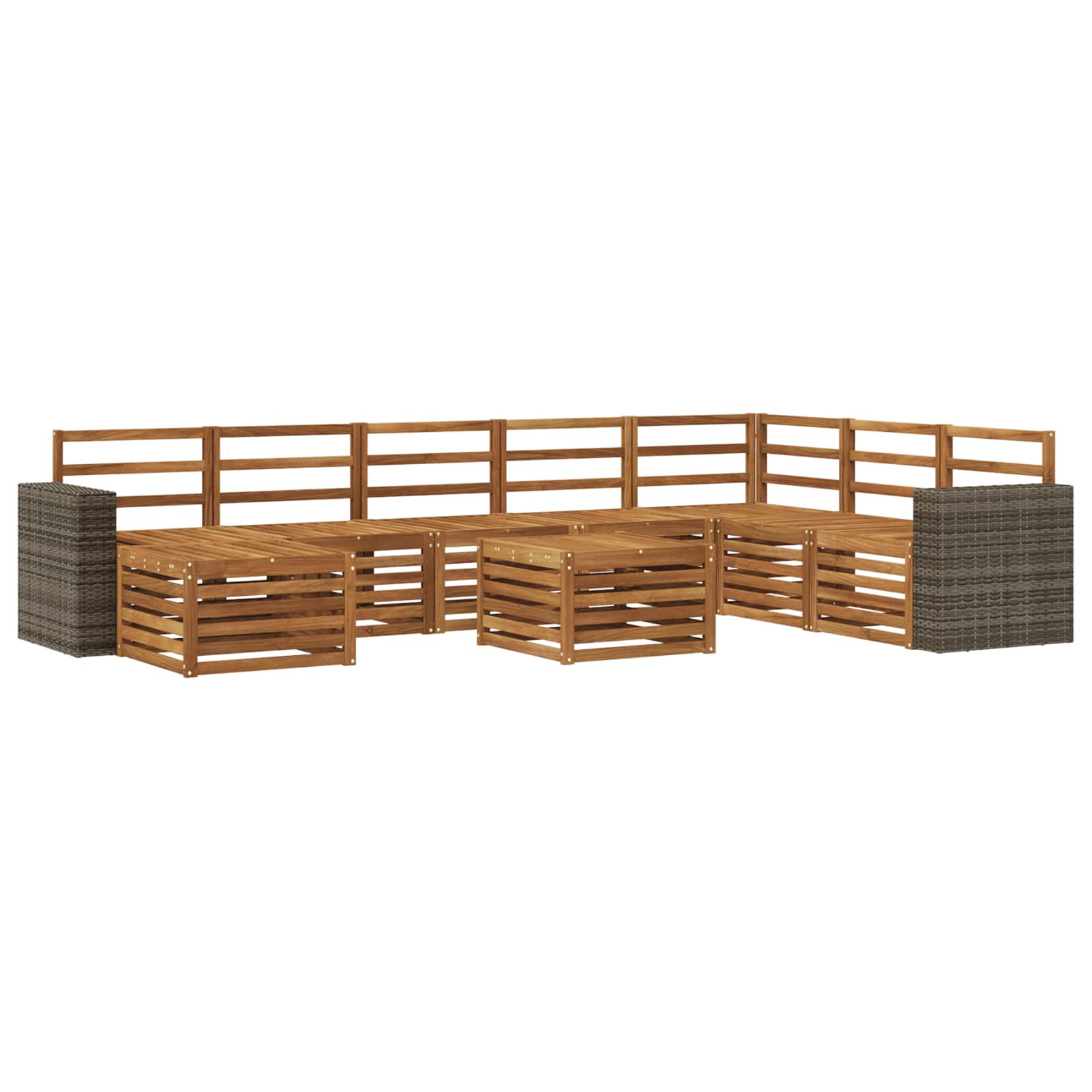 vidaXL Sofa-Sets Naturel Massief Acaciahout