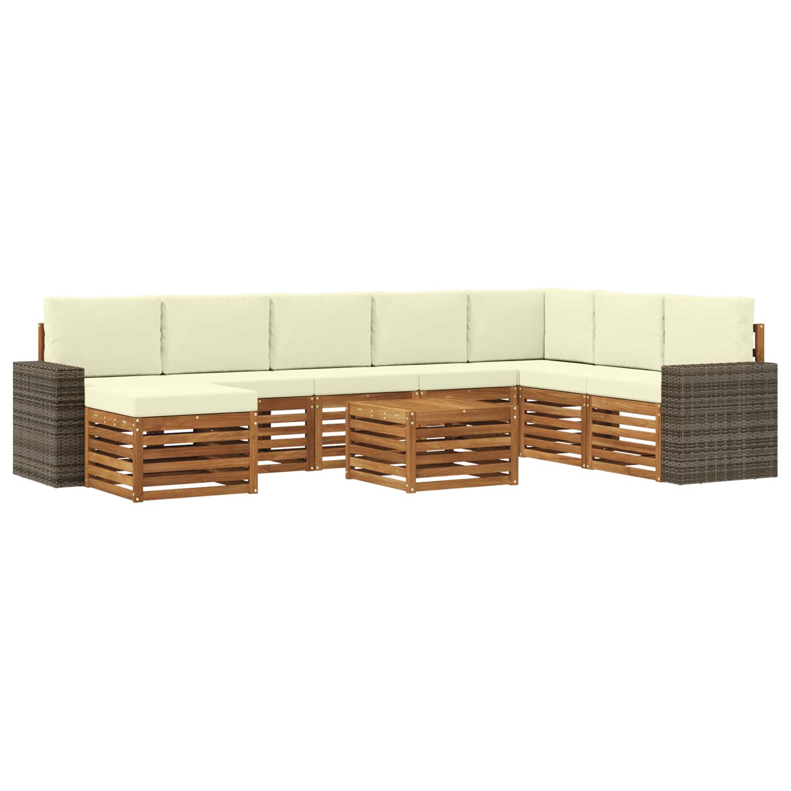 vidaXL Sofa-Sets Naturel Massief Acaciahout