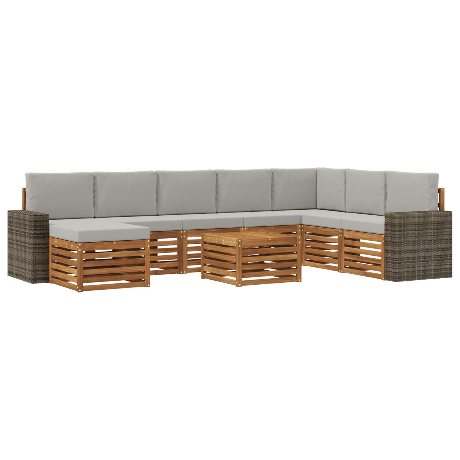 vidaXL Sofa-Sets Naturel Massief Acaciahout