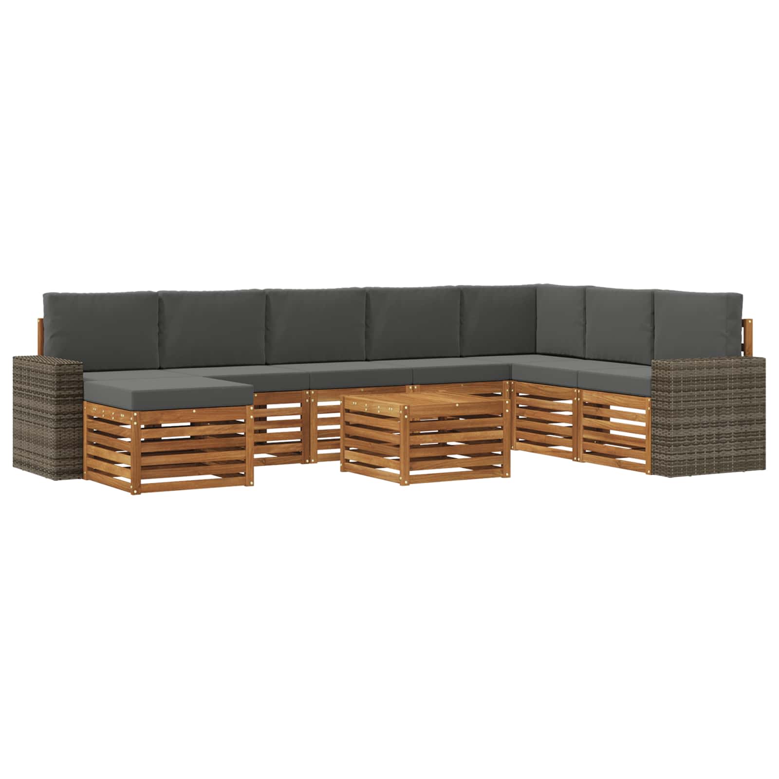 vidaXL Sofa-Sets Naturel Massief Acaciahout