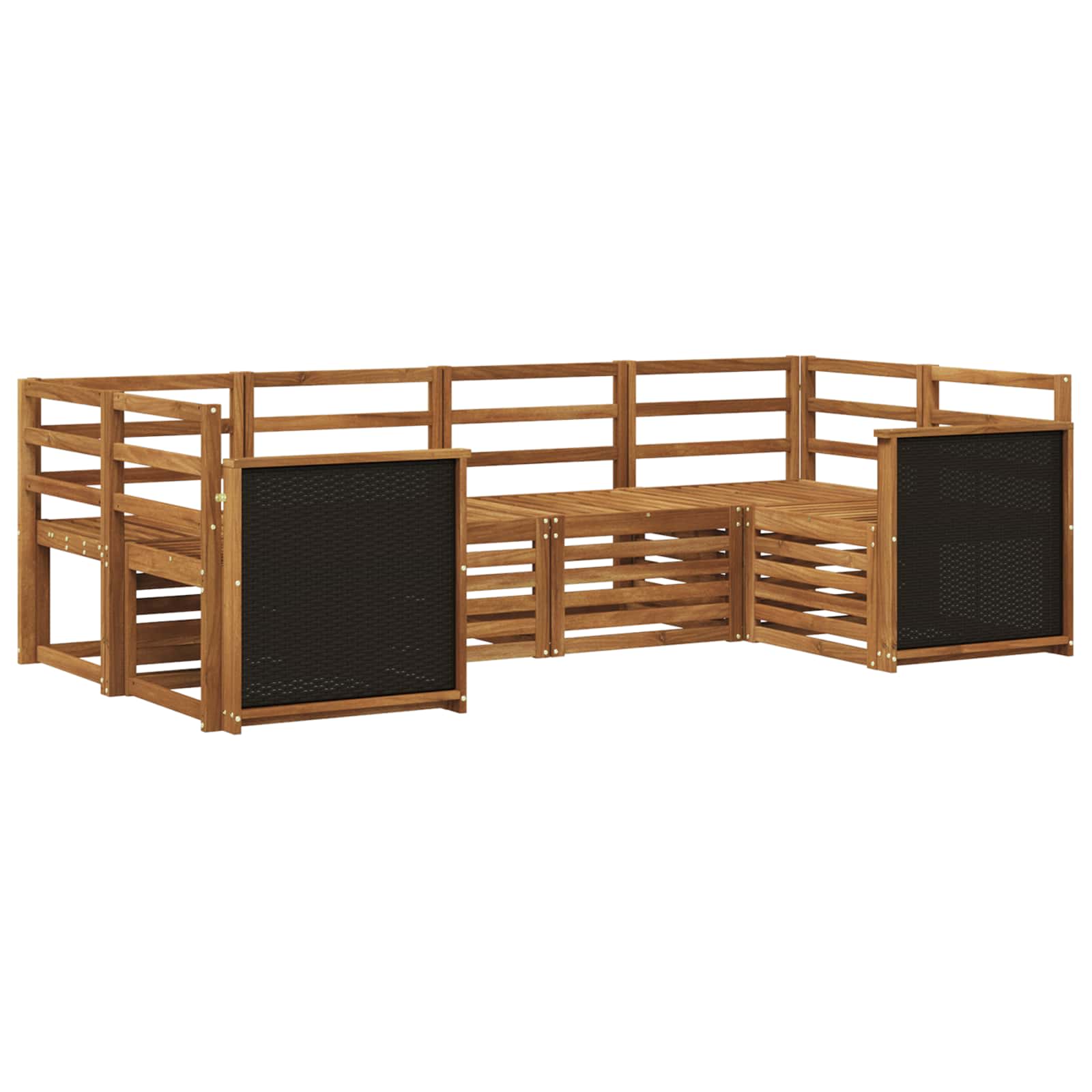 vidaXL Sofa-Sets 6 pcs Naturel Massief Acaciahout