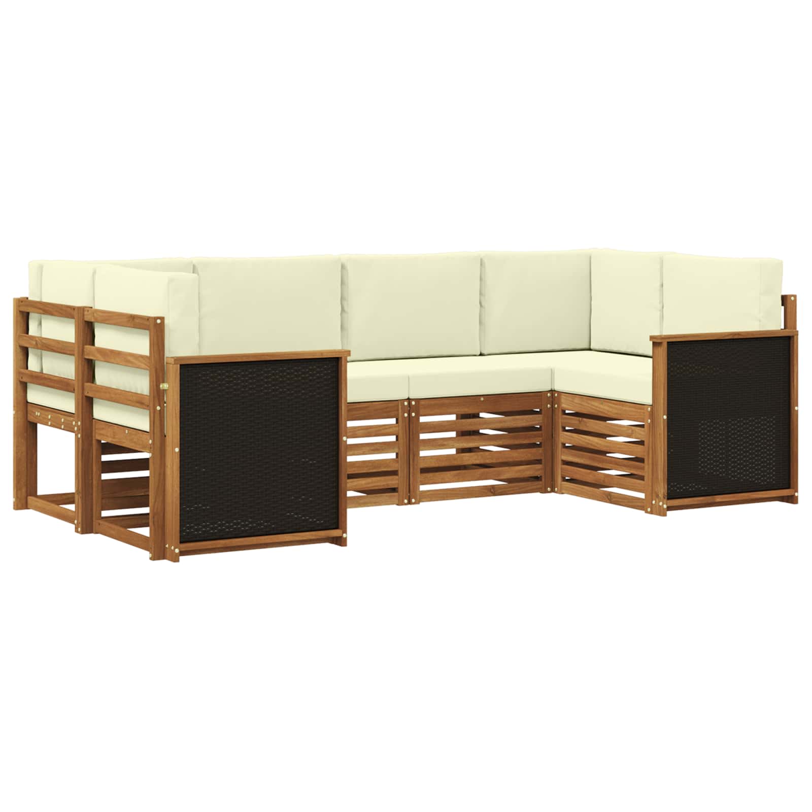 vidaXL Sofa-Sets 6 pcs Naturel Massief Acaciahout