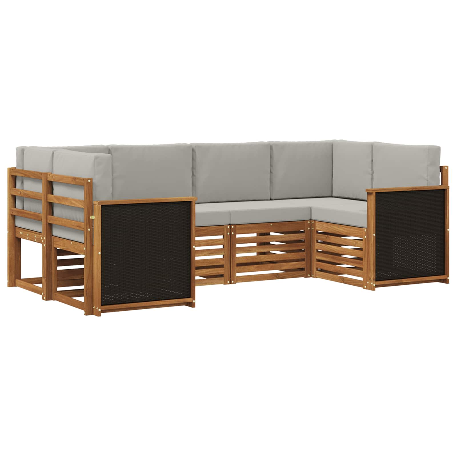 vidaXL Sofa-Sets 6 pcs Naturel Massief Acaciahout