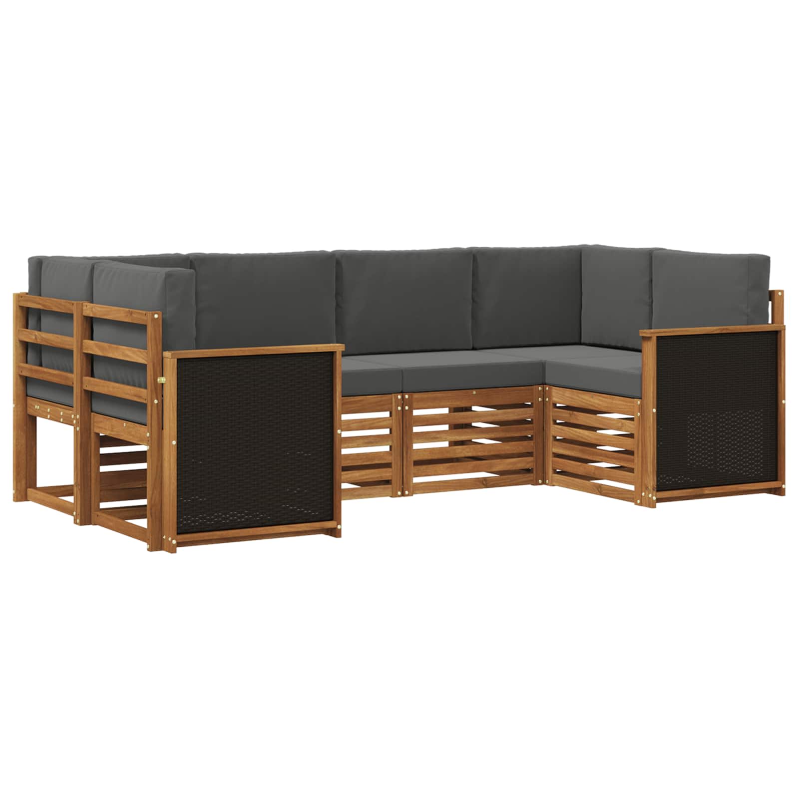 vidaXL Sofa-Sets 6 pcs Naturel Massief Acaciahout