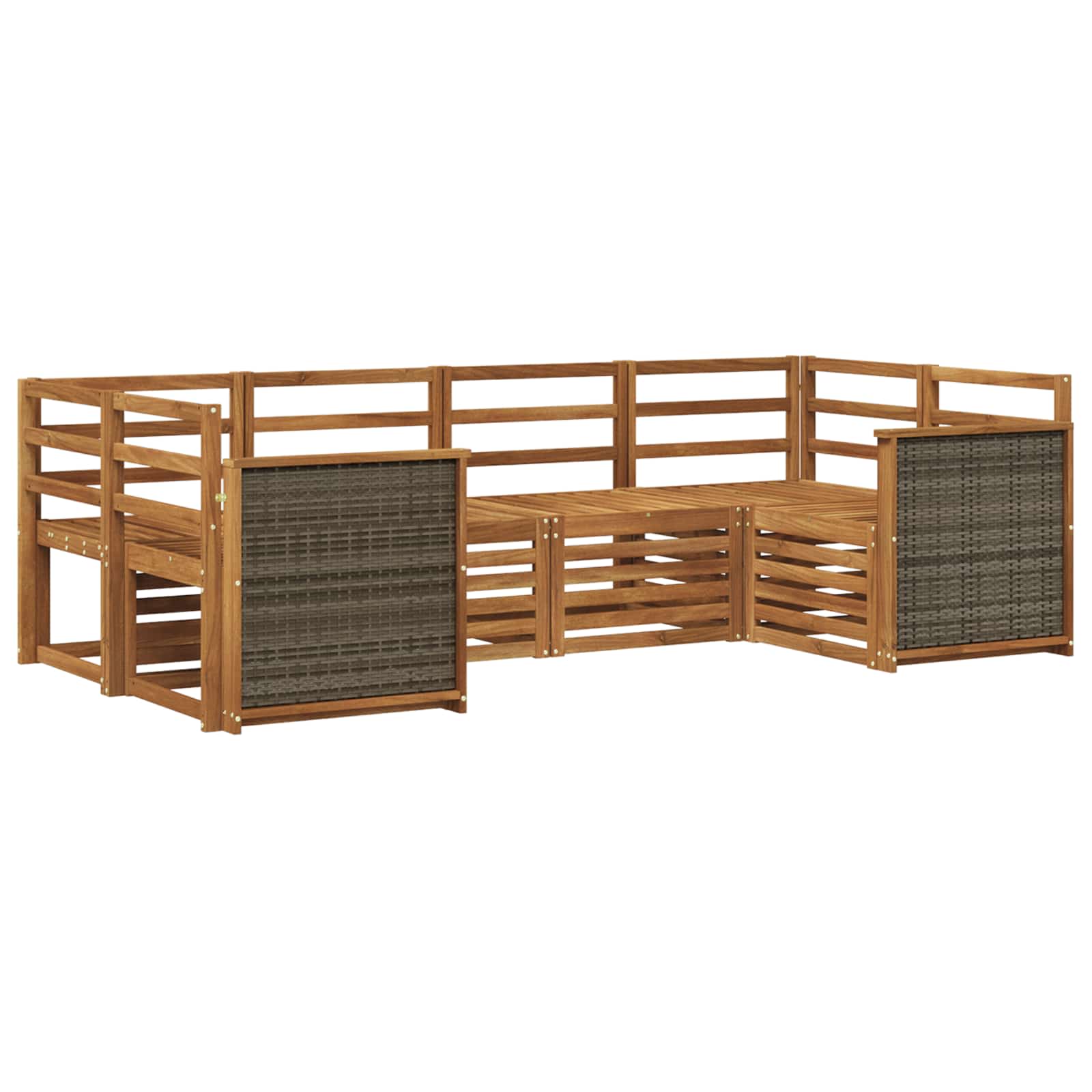 vidaXL Sofa-Sets 6 pcs Naturel Massief Acaciahout