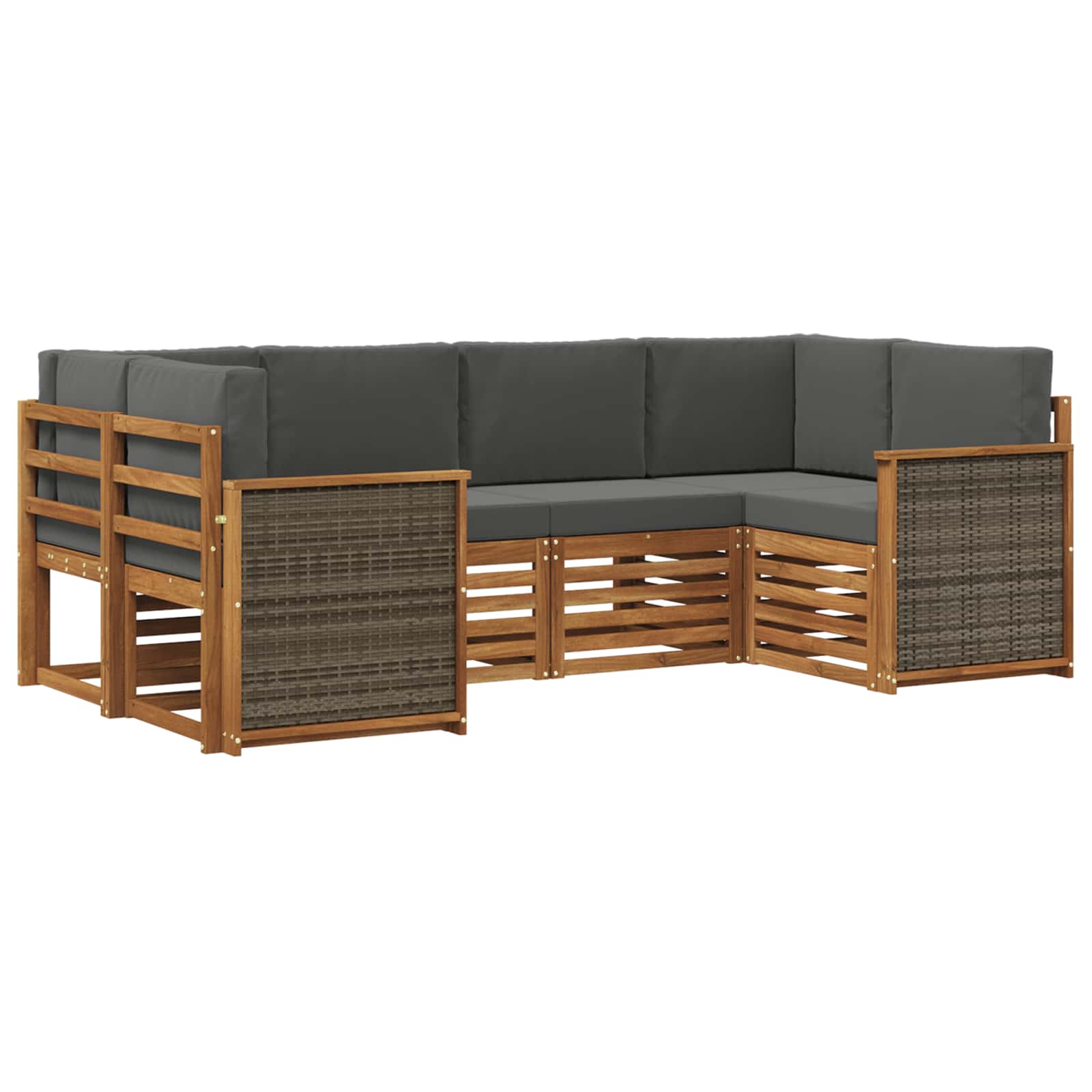 vidaXL Sofa-Sets 6 pcs Naturel Massief Acaciahout