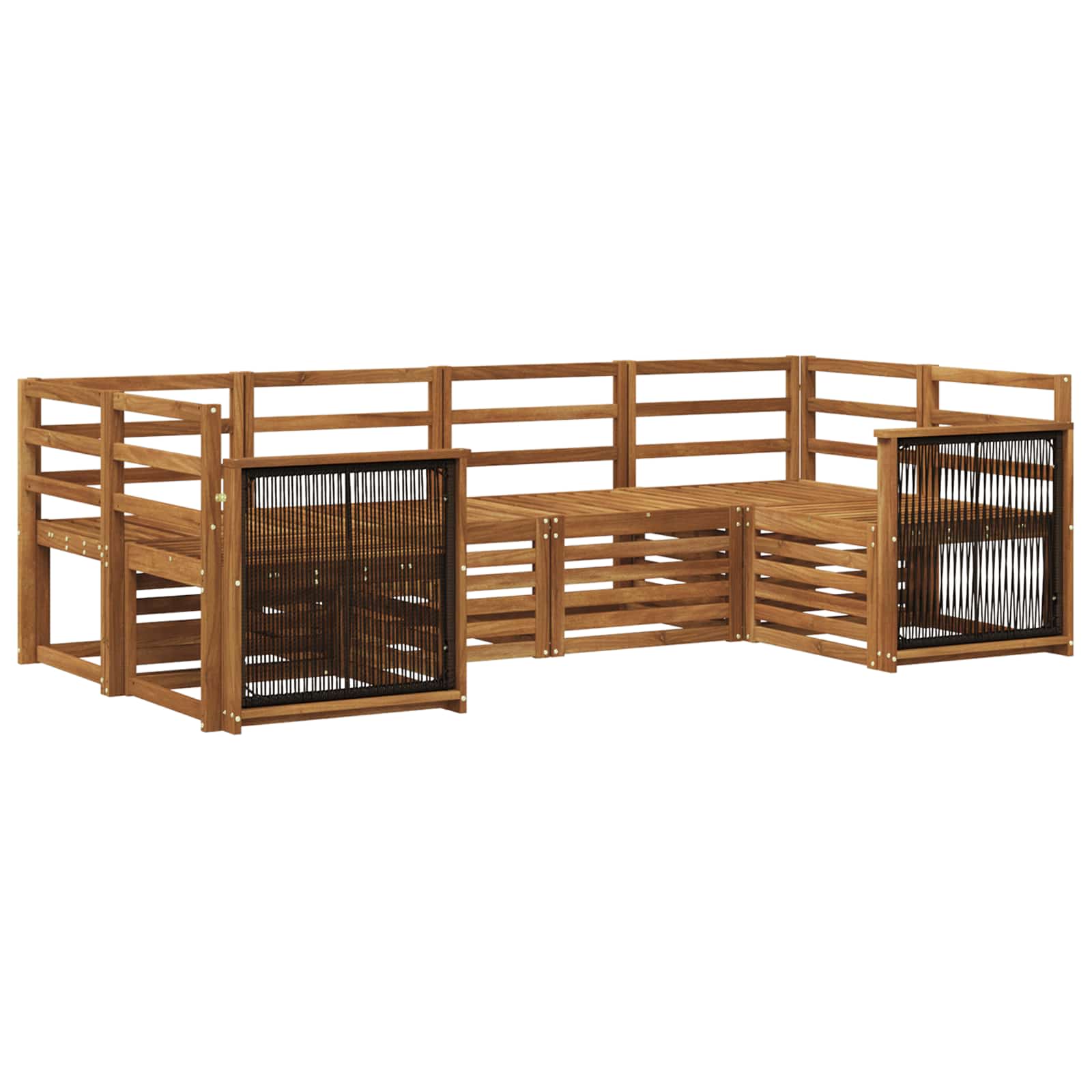 vidaXL Sofa-Sets 6 pcs Naturel Massief Acaciahout
