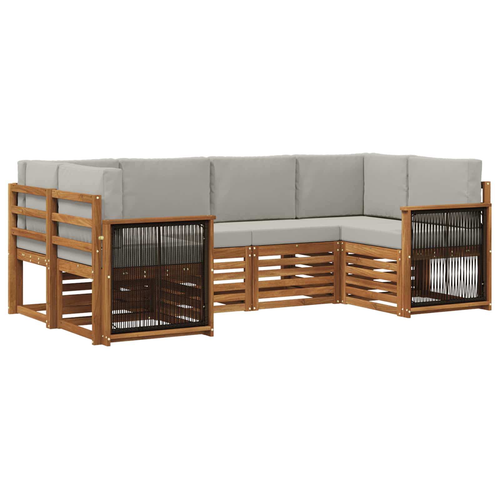 vidaXL Sofa-Sets 6 pcs Naturel Massief Acaciahout
