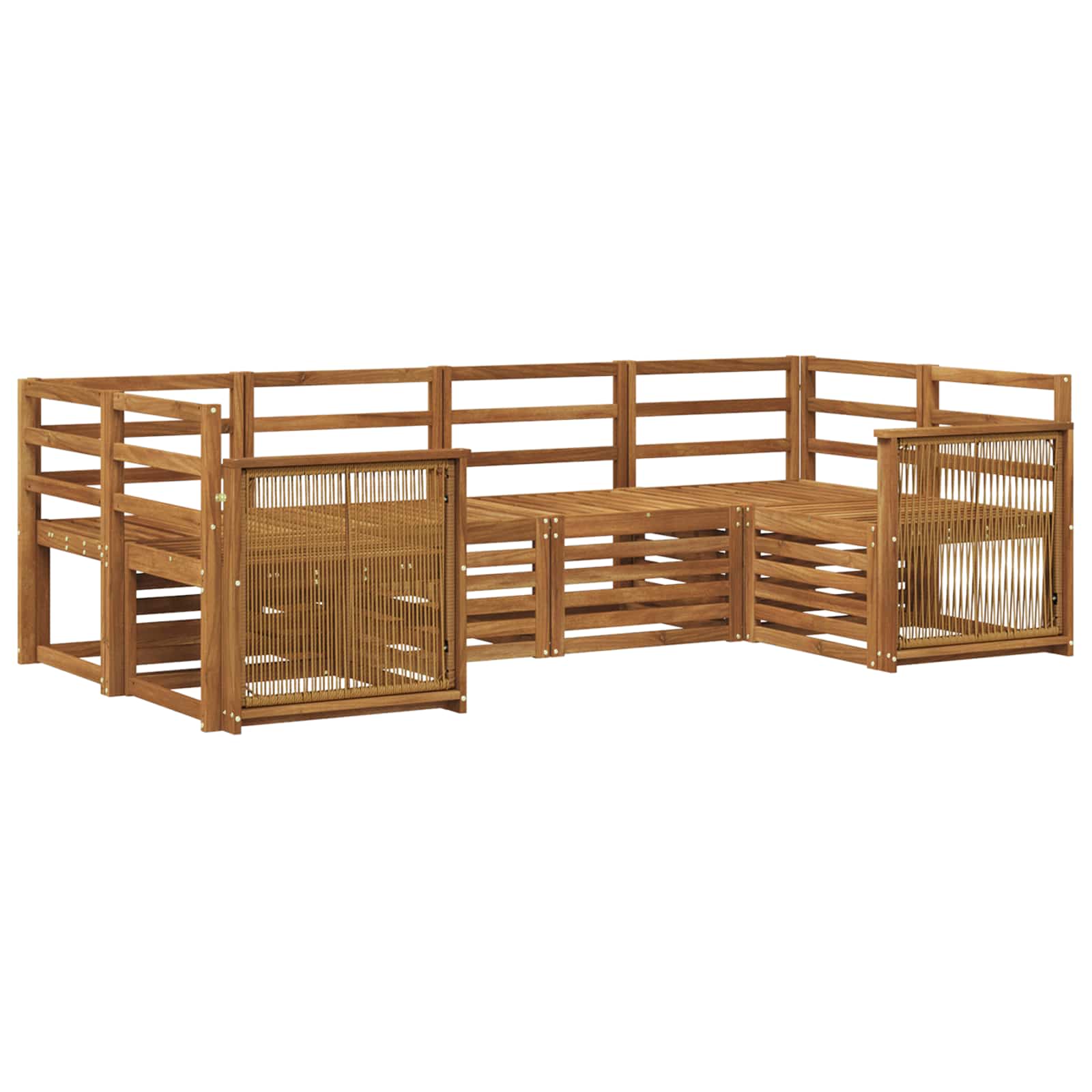 vidaXL Sofa-Sets 6 pcs Naturel Massief Acaciahout