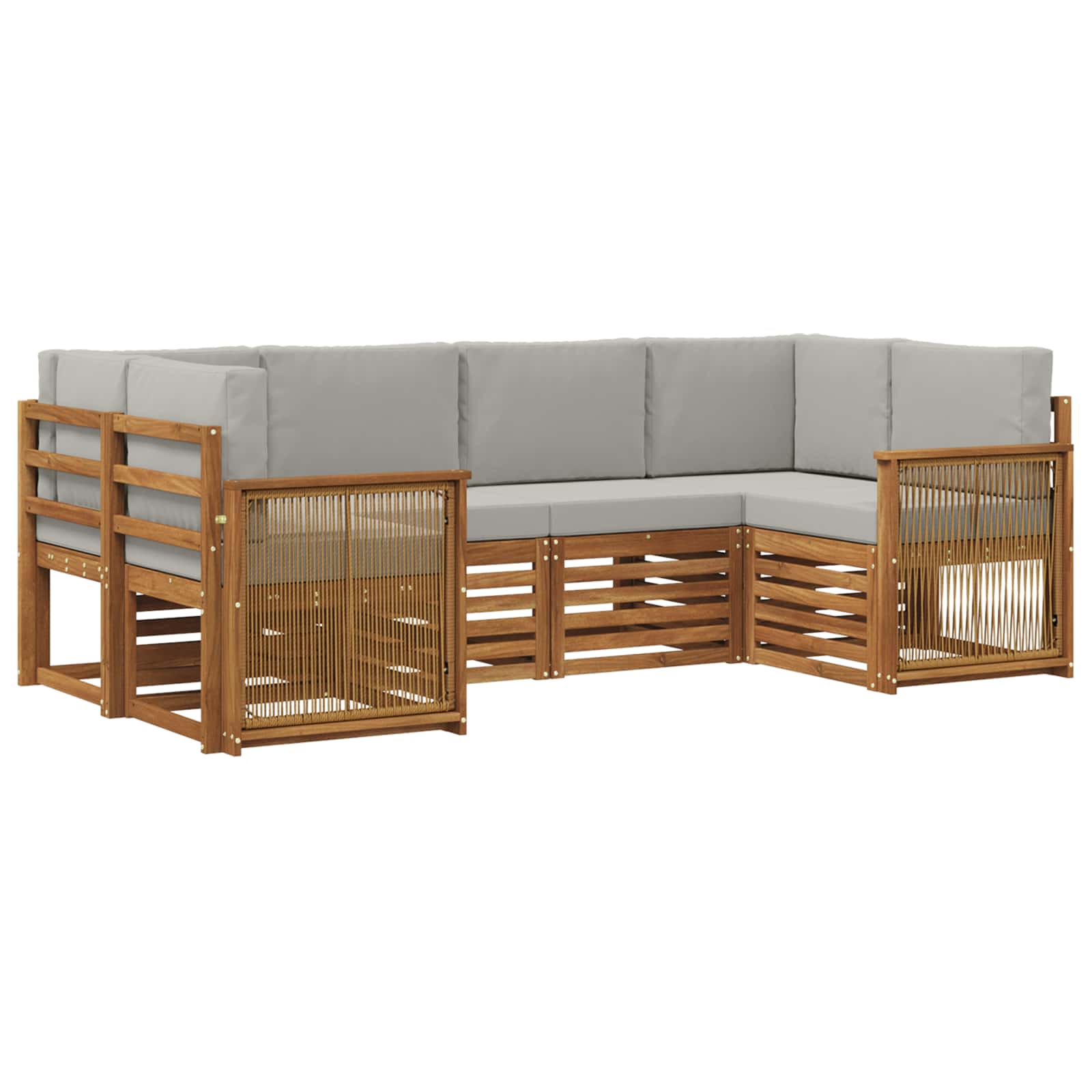 vidaXL Sofa-Sets 6 pcs Naturel Massief Acaciahout