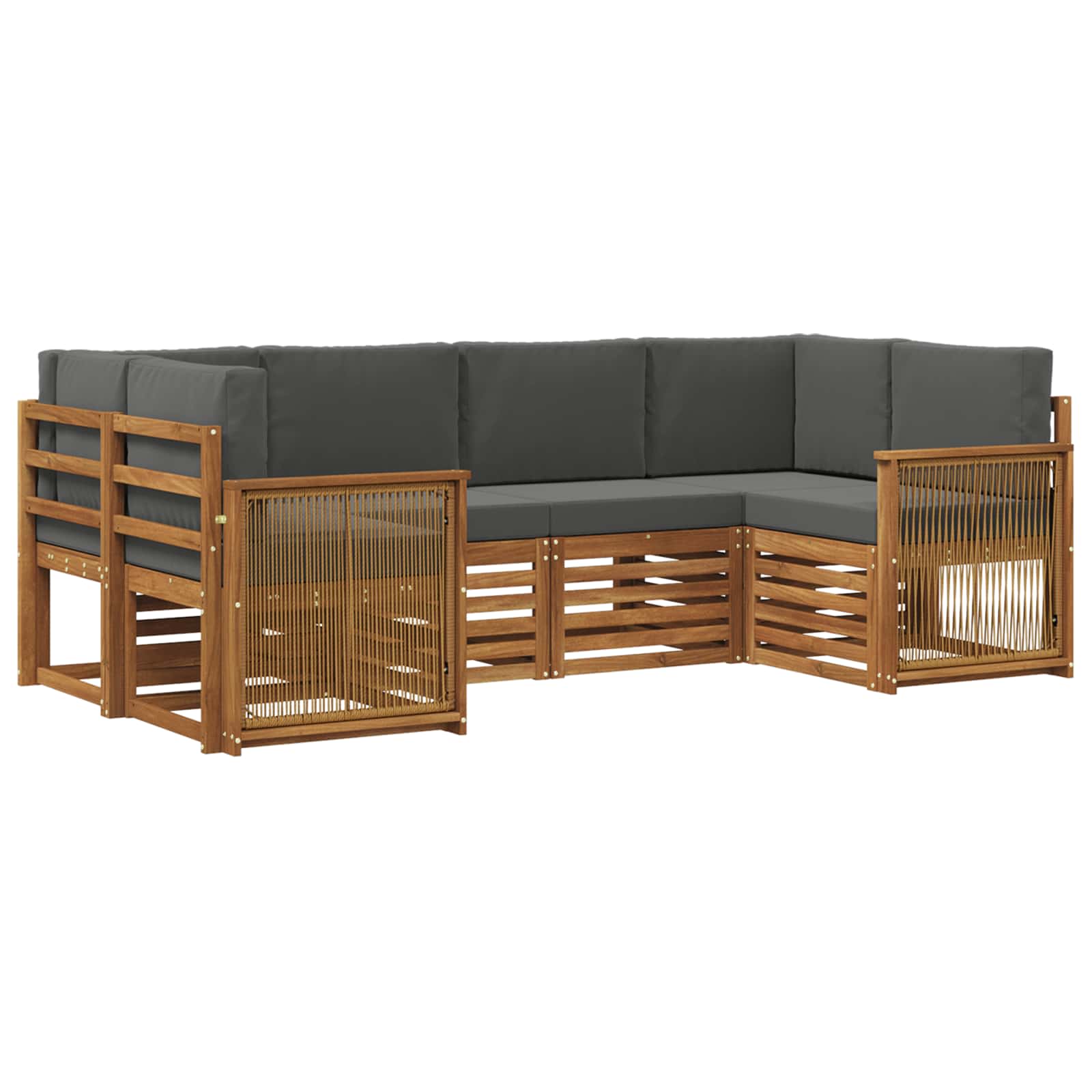 vidaXL Sofa-Sets 6 pcs Naturel Massief Acaciahout