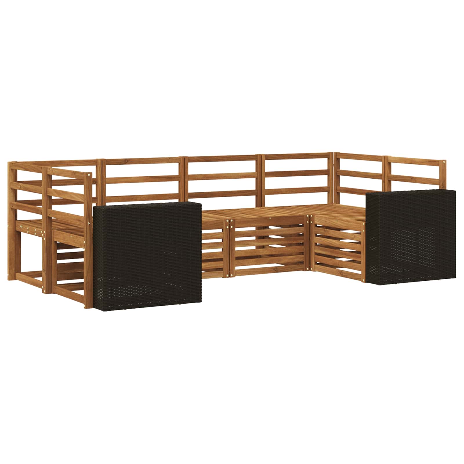 vidaXL Sofa-Sets 6 pcs Naturel Massief Acaciahout