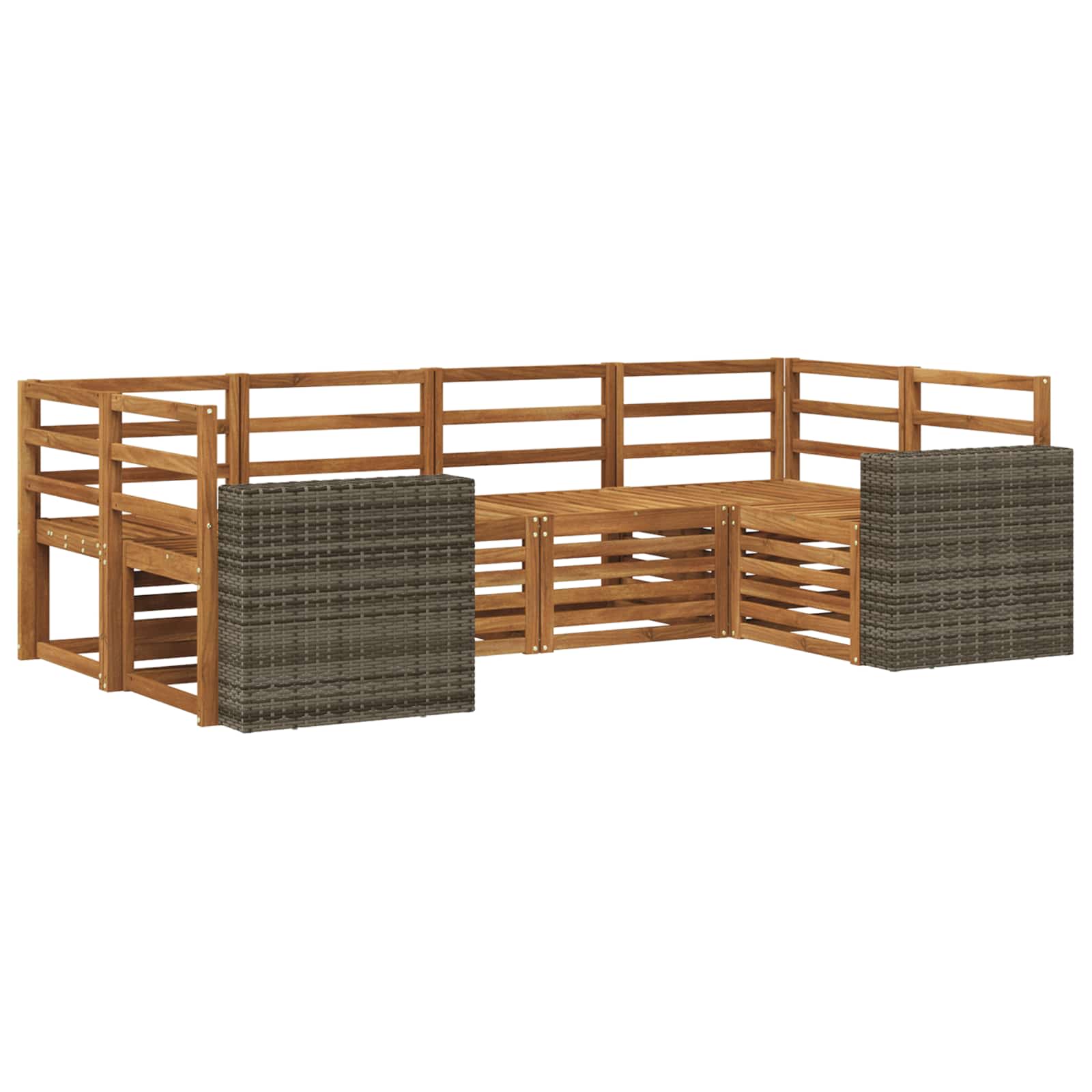 vidaXL Sofa-Sets 6 pcs Naturel Massief Acaciahout