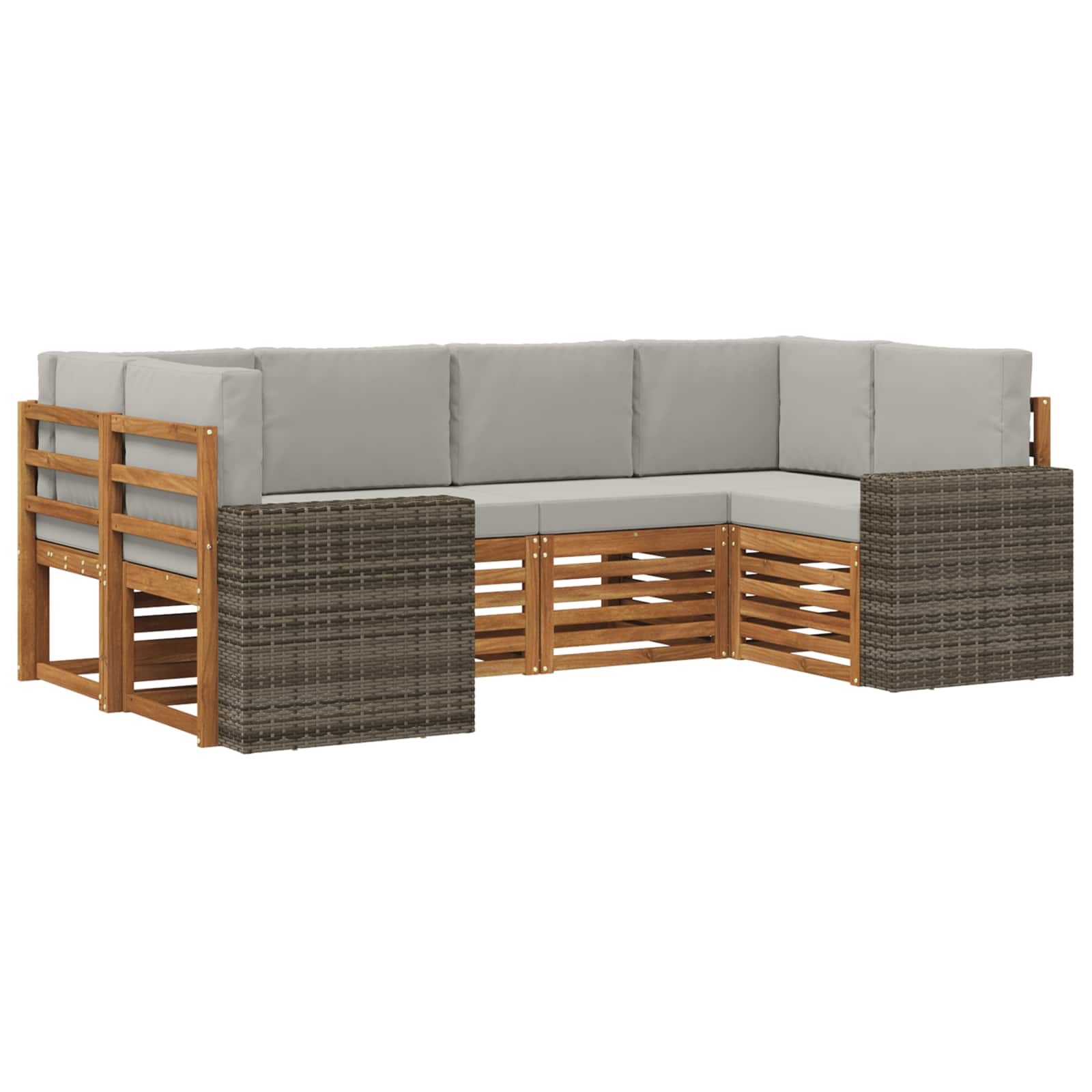 vidaXL Sofa-Sets 6 pcs Naturel Massief Acaciahout