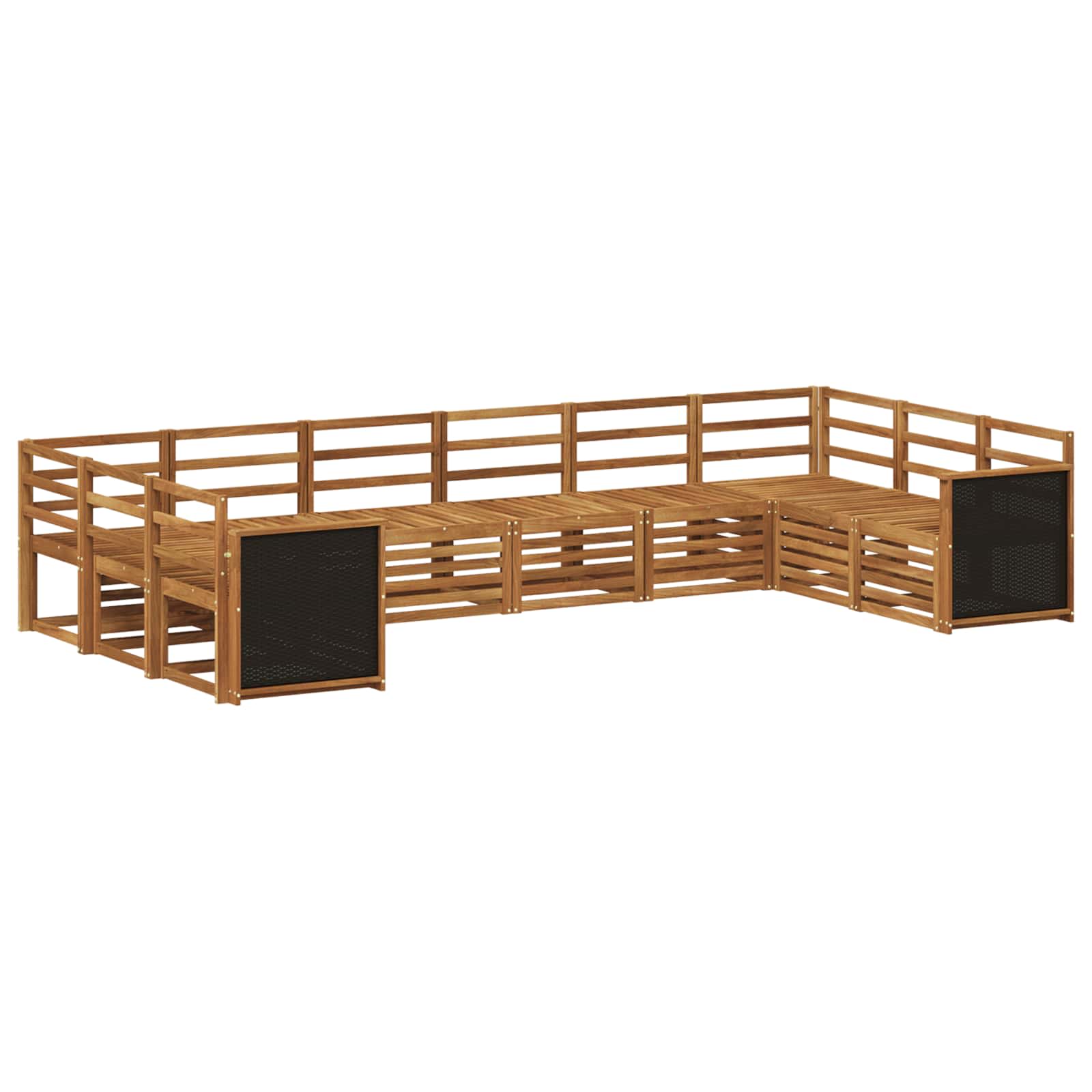 vidaXL Sofa-Sets 10 pcs Naturel Massief Acaciahout