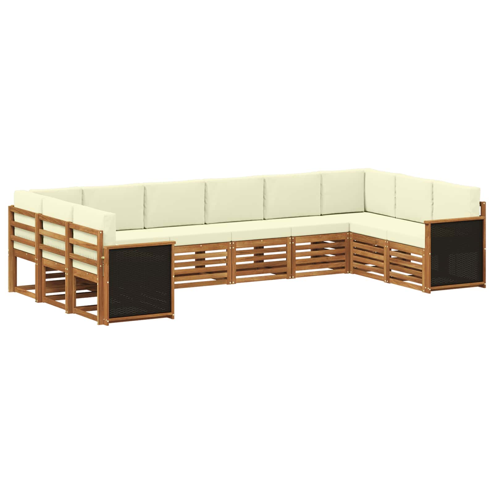 vidaXL Sofa-Sets 10 pcs Naturel Massief Acaciahout