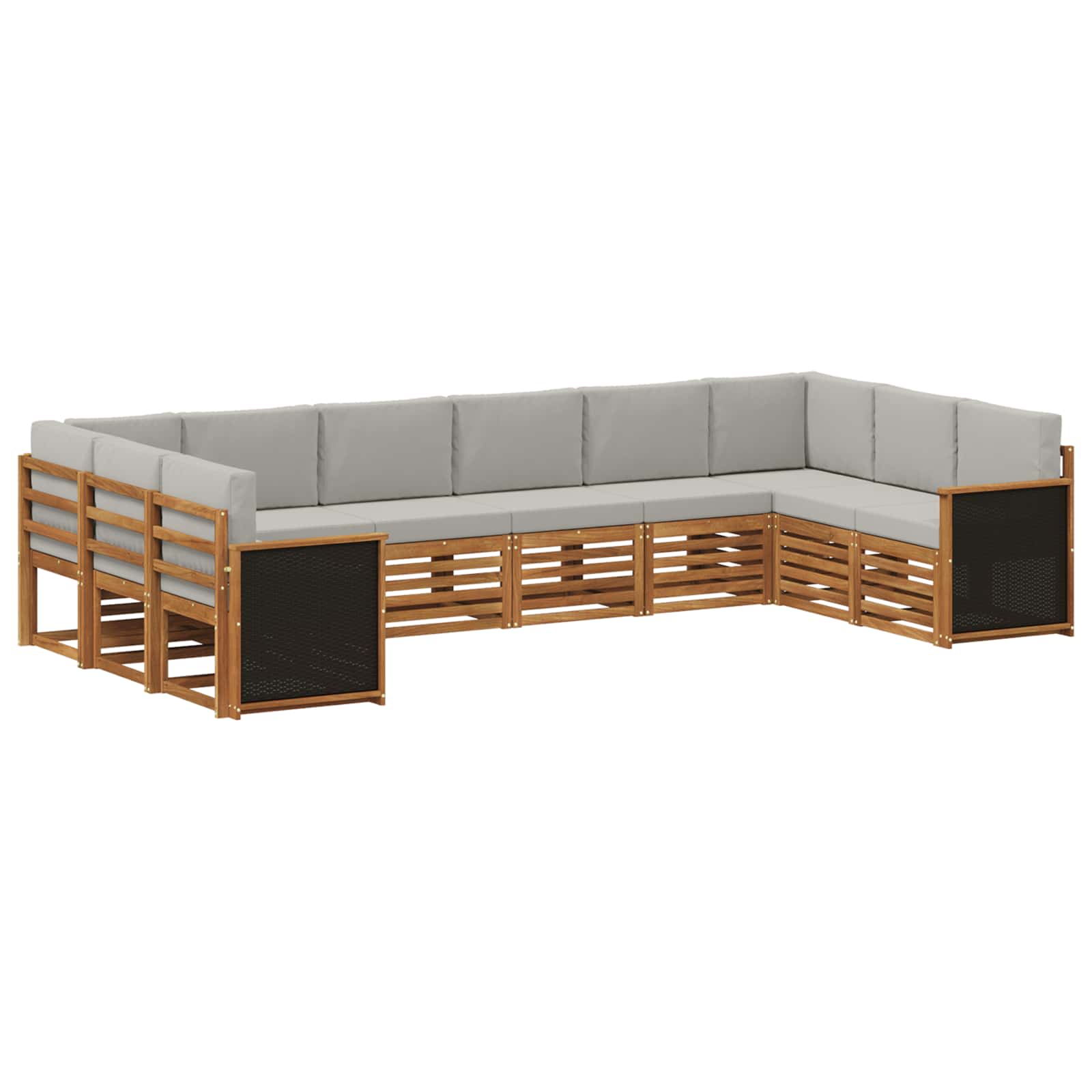 vidaXL Sofa-Sets 10 pcs Naturel Massief Acaciahout
