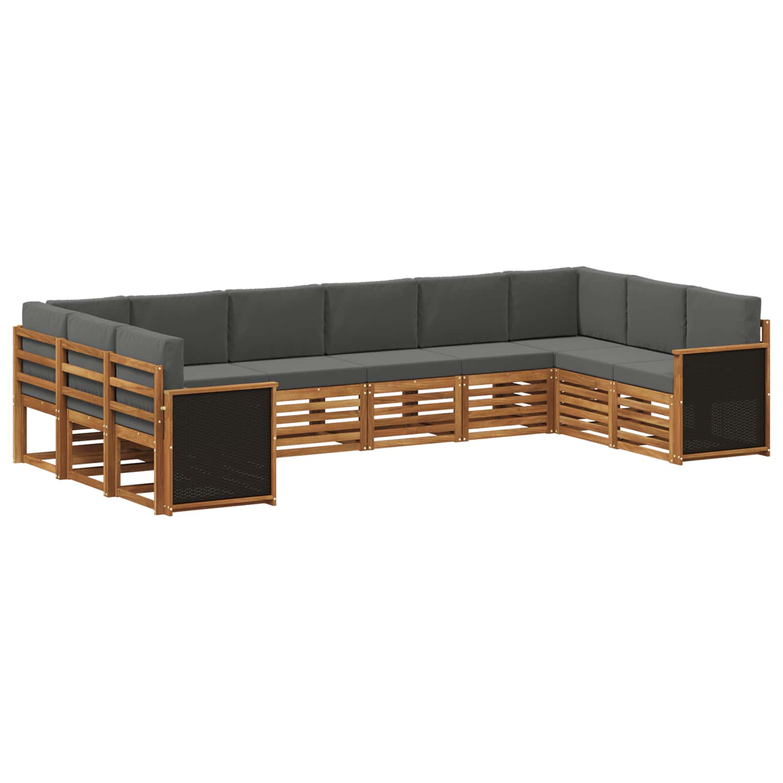 vidaXL Sofa-Sets 10 pcs Naturel Massief Acaciahout
