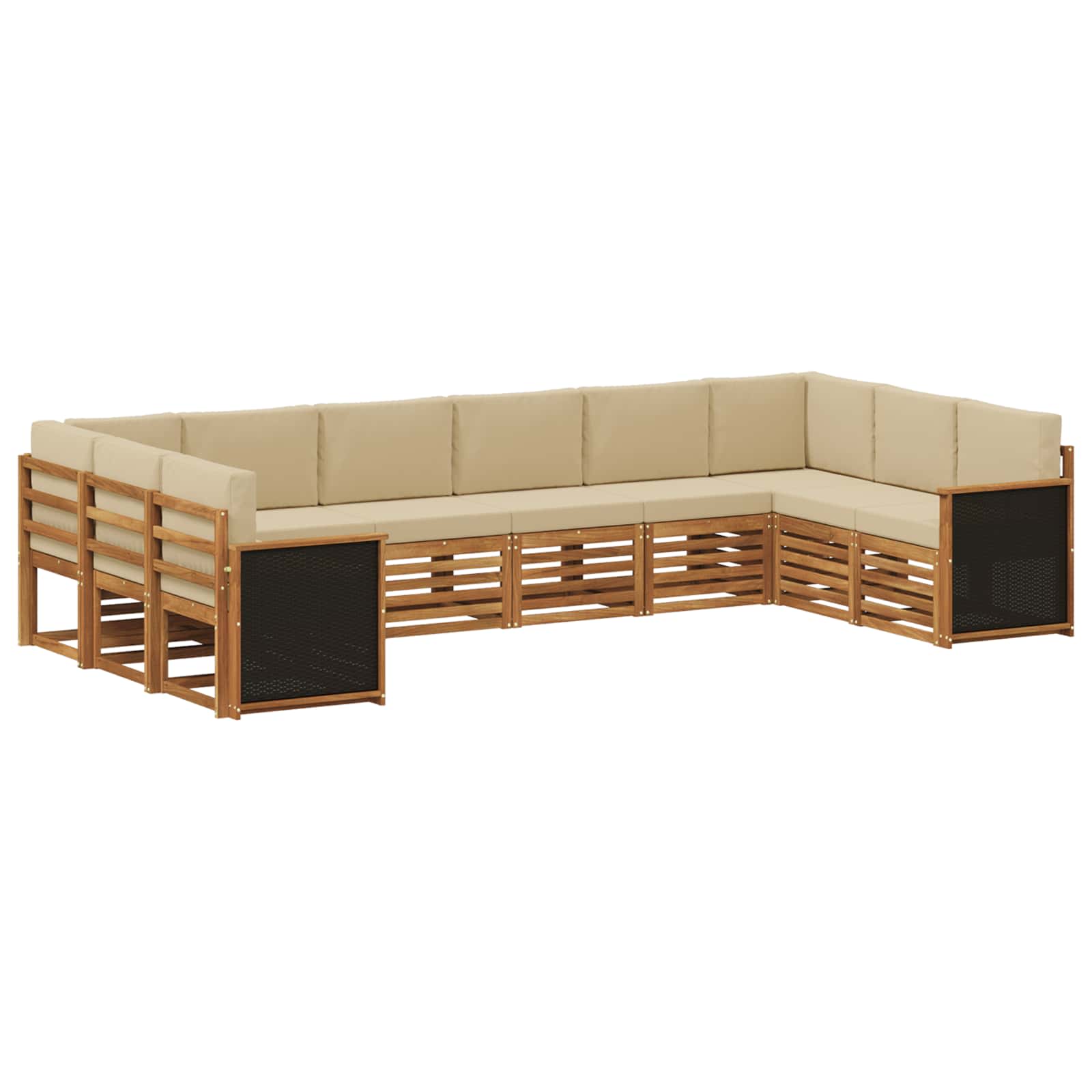 vidaXL Sofa-Sets 10 pcs Naturel Massief Acaciahout