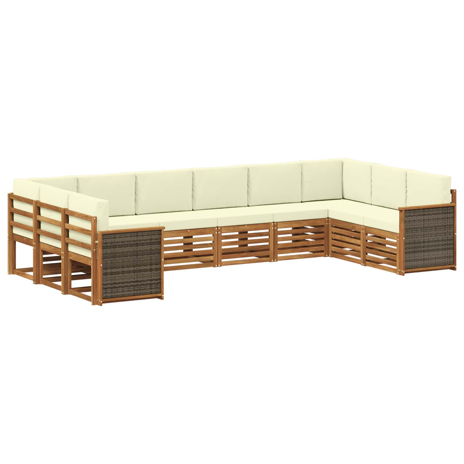 vidaXL Sofa-Sets 10 pcs Naturel Massief Acaciahout
