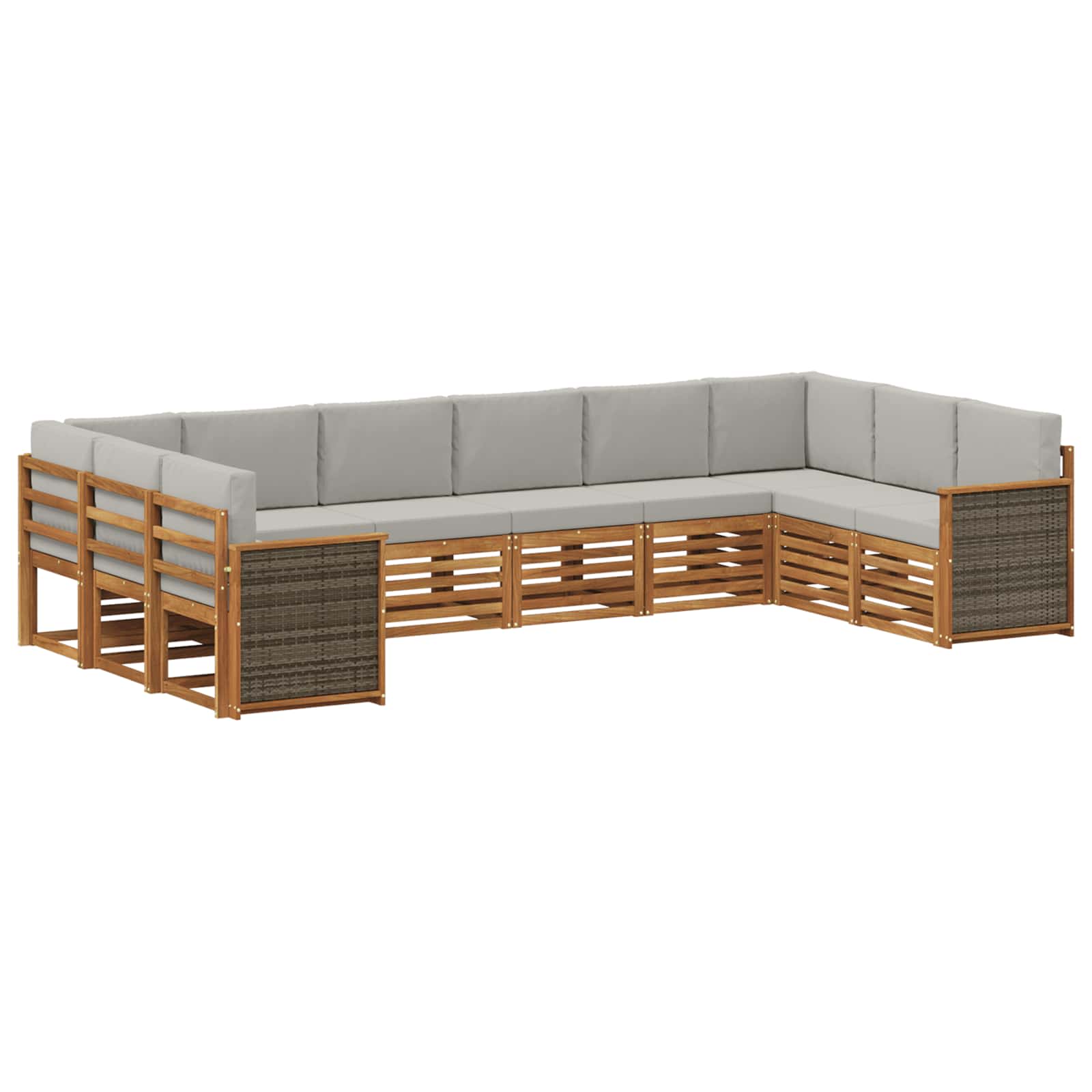 vidaXL Sofa-Sets 10 pcs Naturel Massief Acaciahout