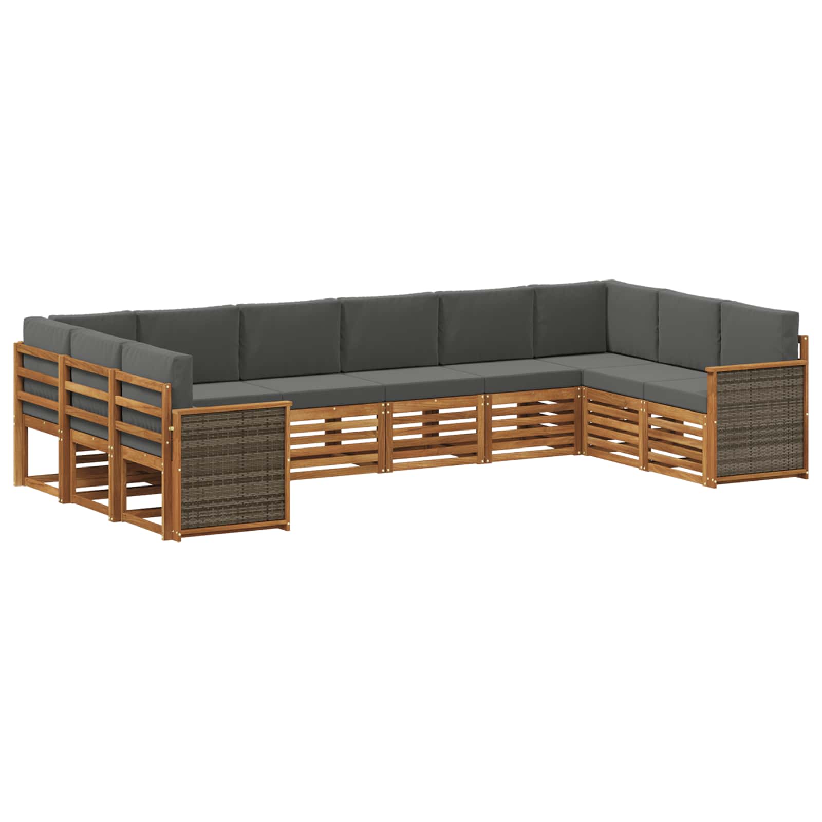 vidaXL Sofa-Sets 10 pcs Naturel Massief Acaciahout